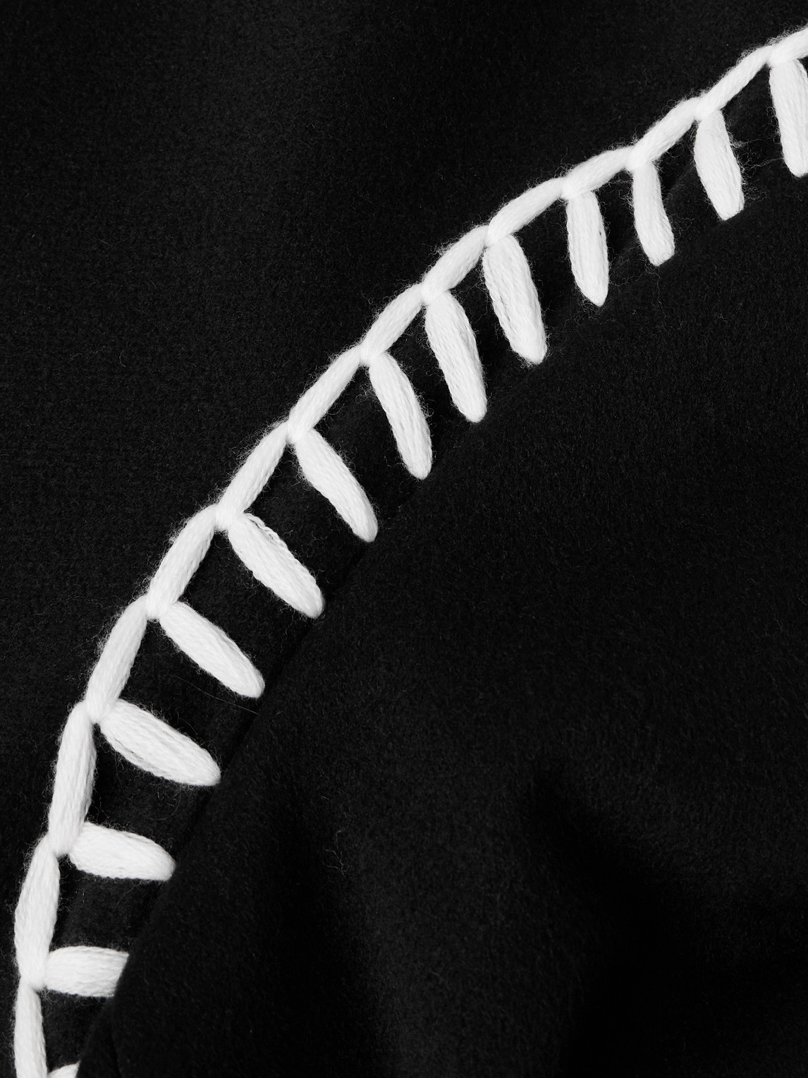 Alexander Mcqueen Embroidered Wool Bomber Jacket In Black