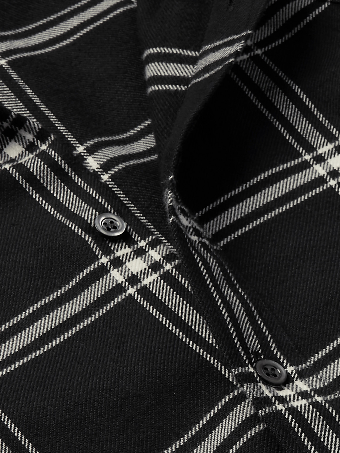 Shop Alexander Mcqueen Harness-detailed Checked Cotton-flannel Shirt In Black