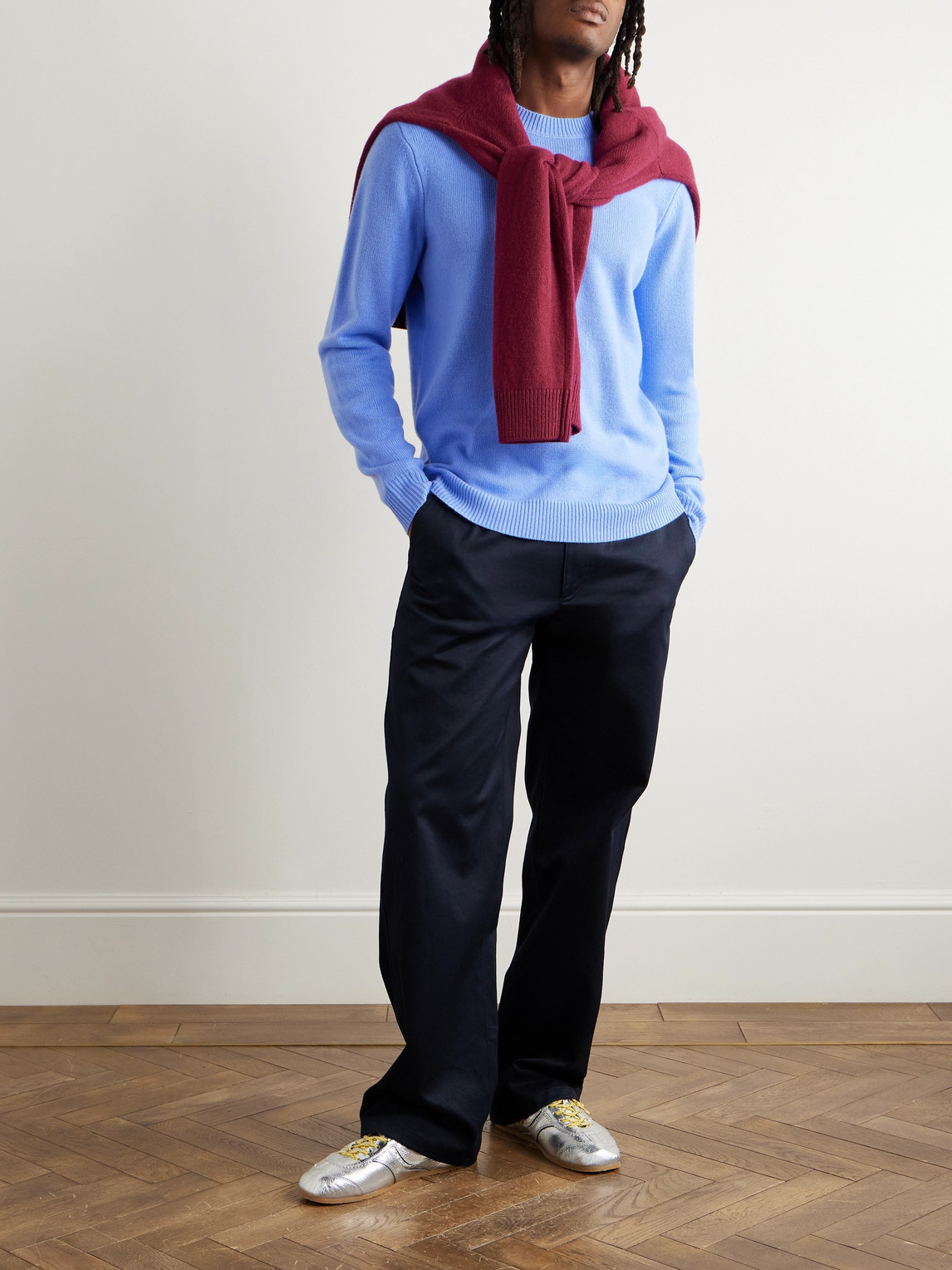Guest In Residence All Day Cashmere Sweater In Blue