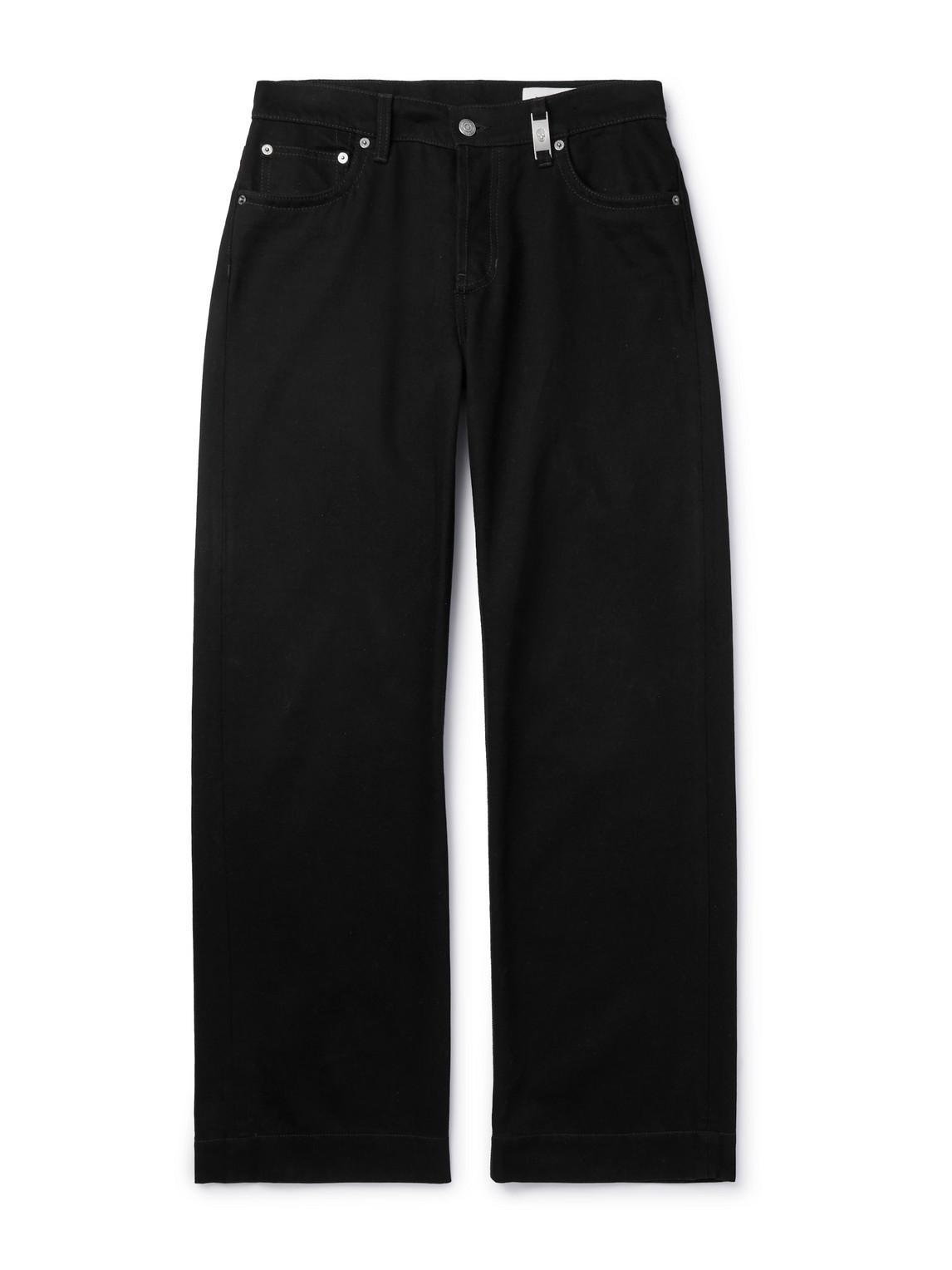 Alexander Mcqueen Straight-leg Velvet Trousers In Black