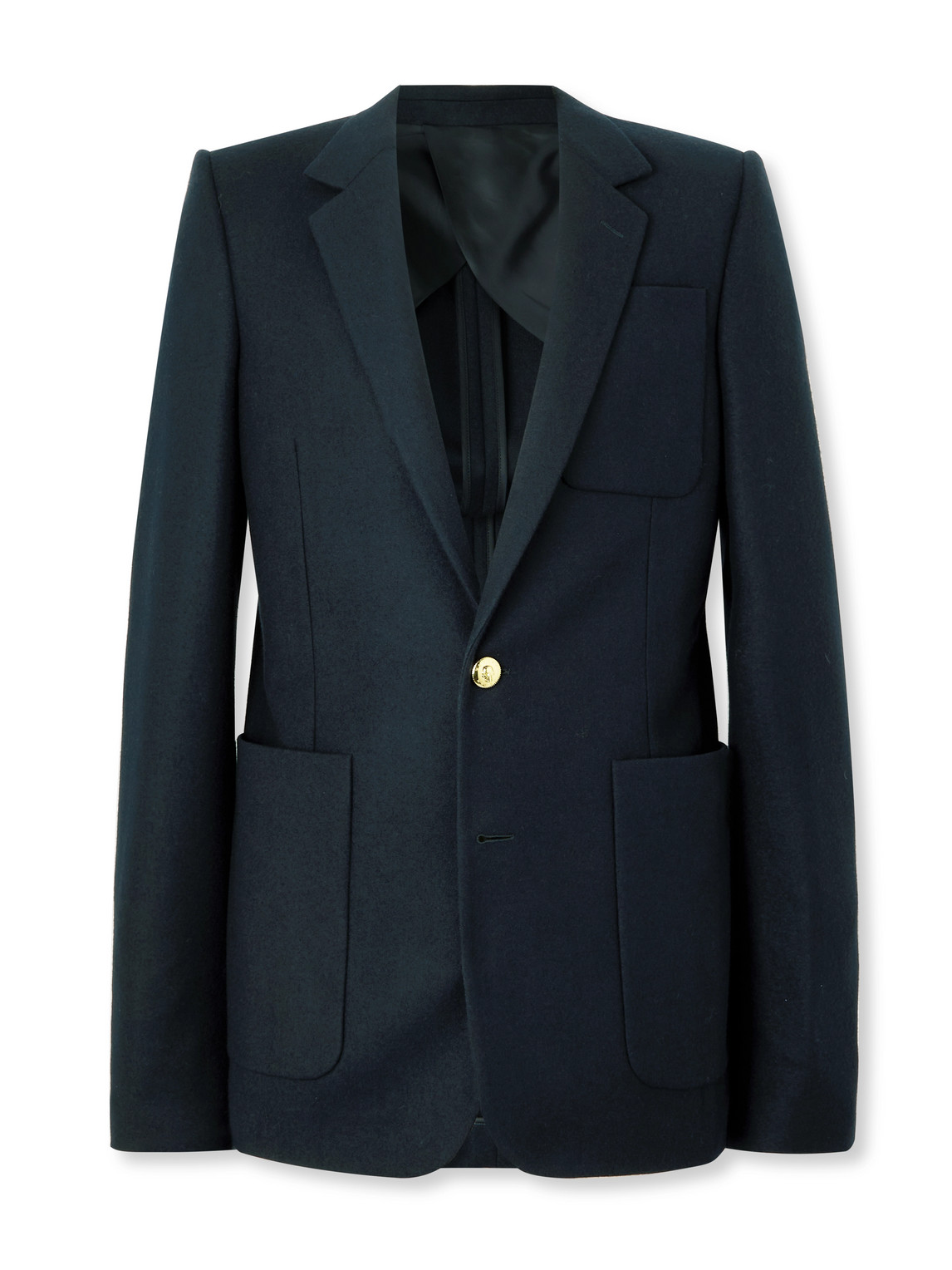Alexander Mcqueen Wool-felt Blazer In Blue