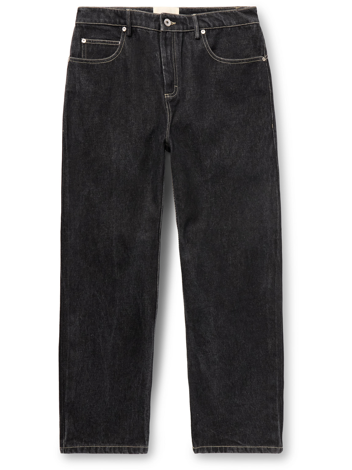 Folk Barrel-leg Jeans In Black