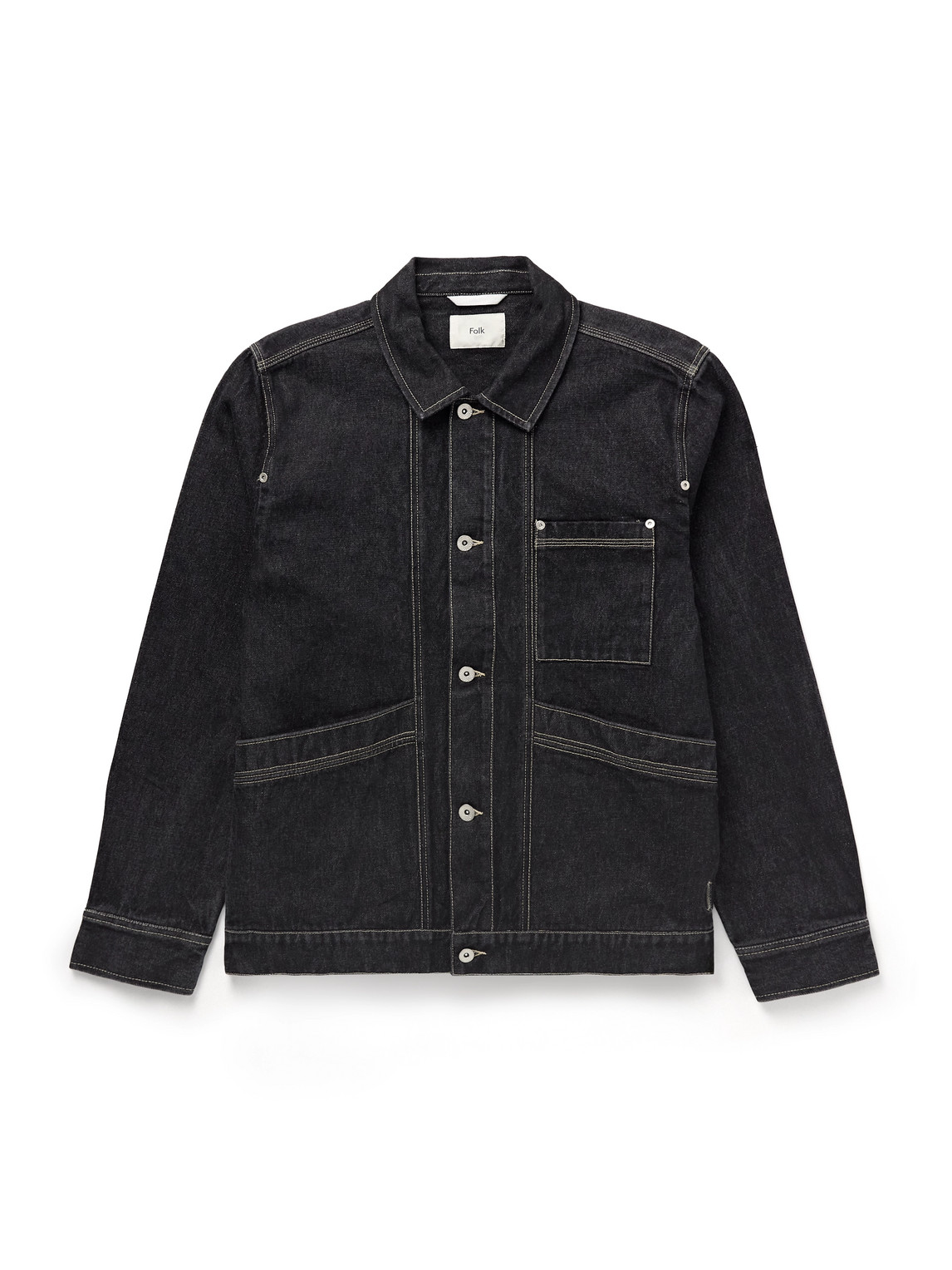Folk Meyer Denim Jacket In Black