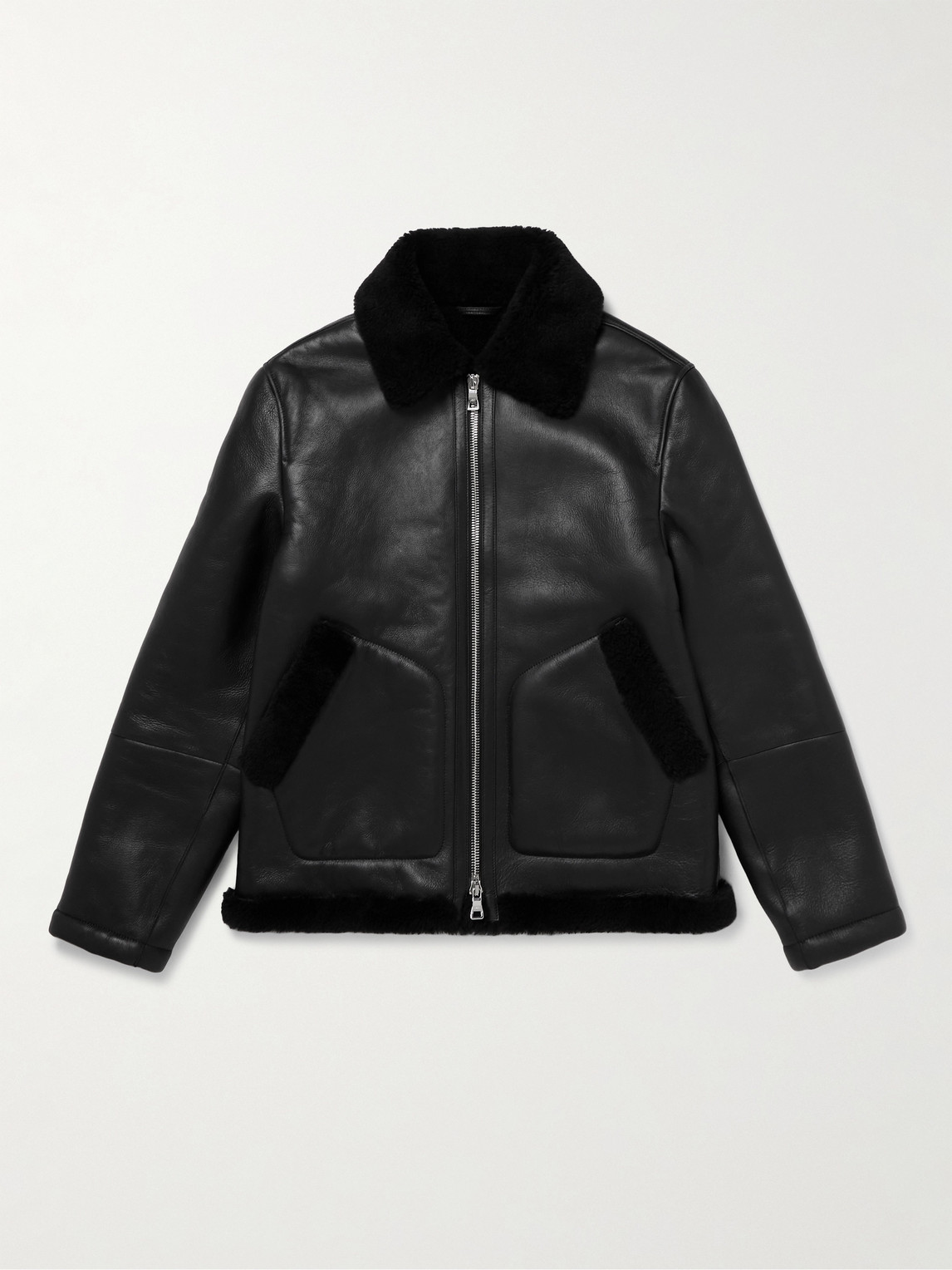 MR P. Shearling-Lined Nappa Leather Trucker Jacket - Men