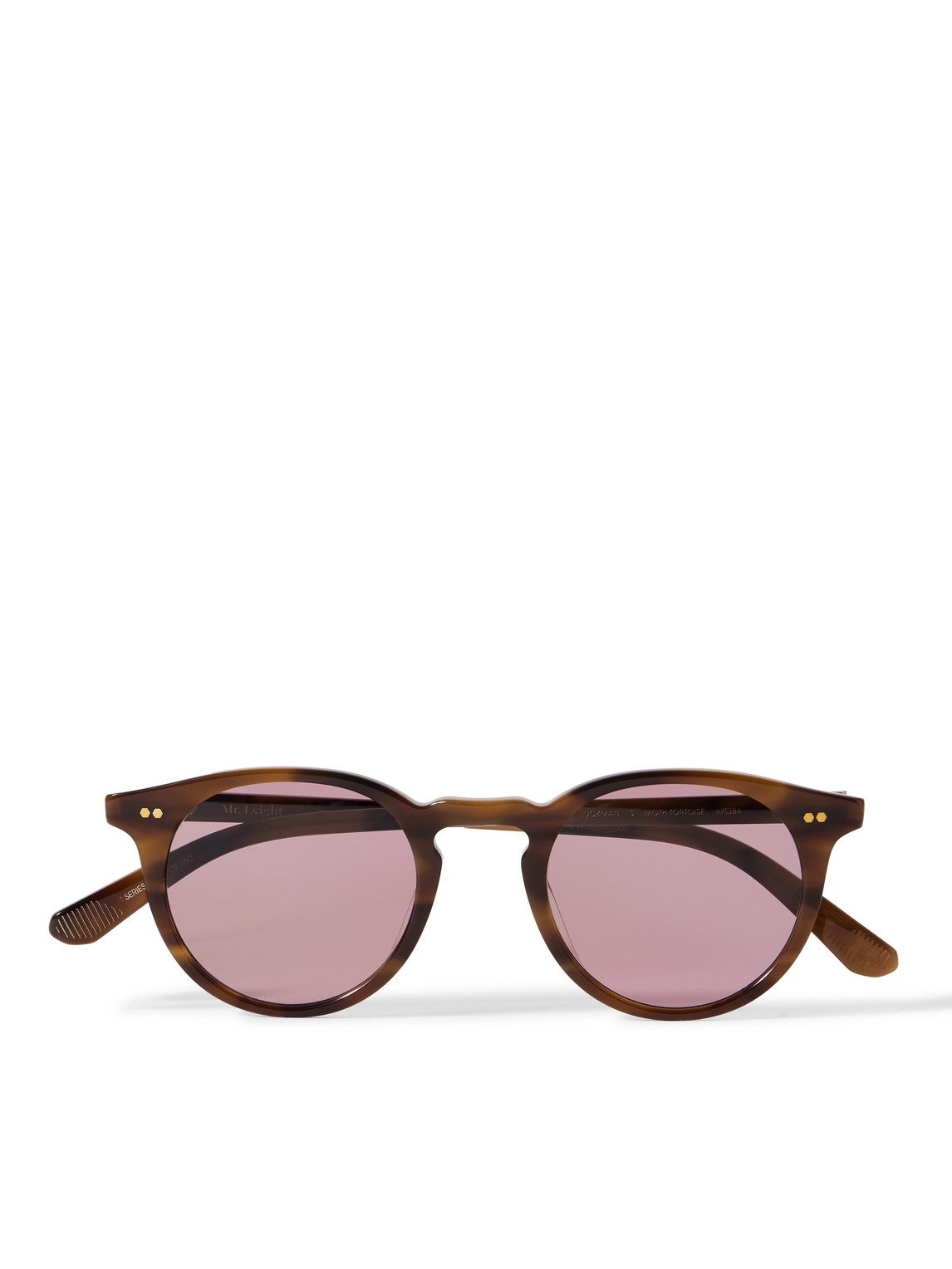 Mr Leight Luckman S Round-frame Tortoiseshell Acetate And Gold-tone Sunglasses