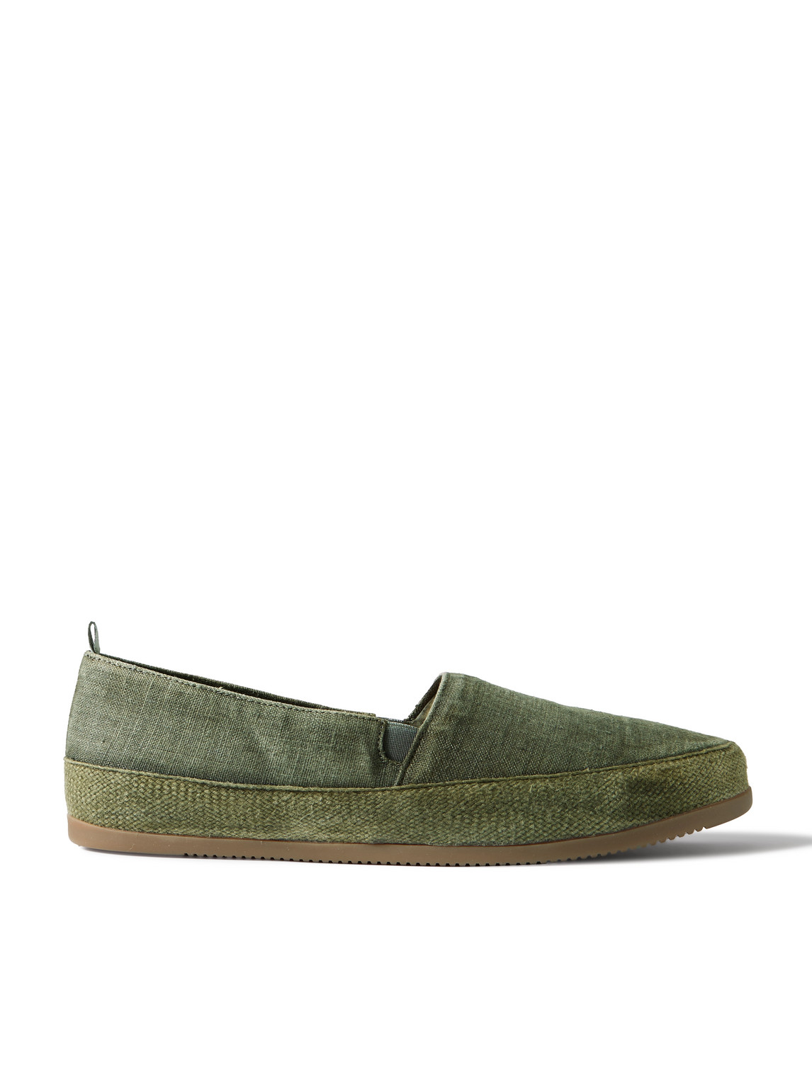 Mulo Linen Espadrilles In Green