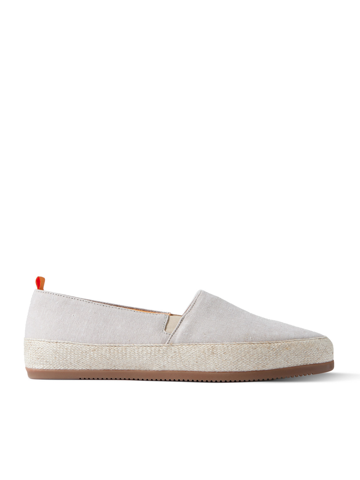 Mulo Linen Espadrilles In Gray