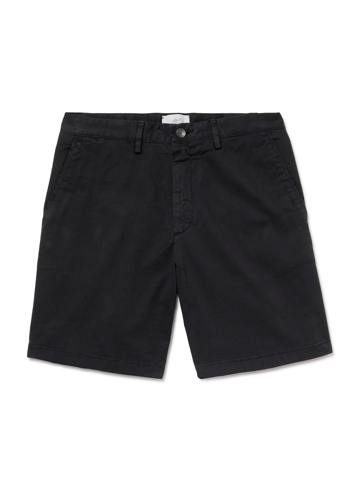 Straight-Leg Garment-Dyed Cotton-Blend Twill Bermuda Shorts