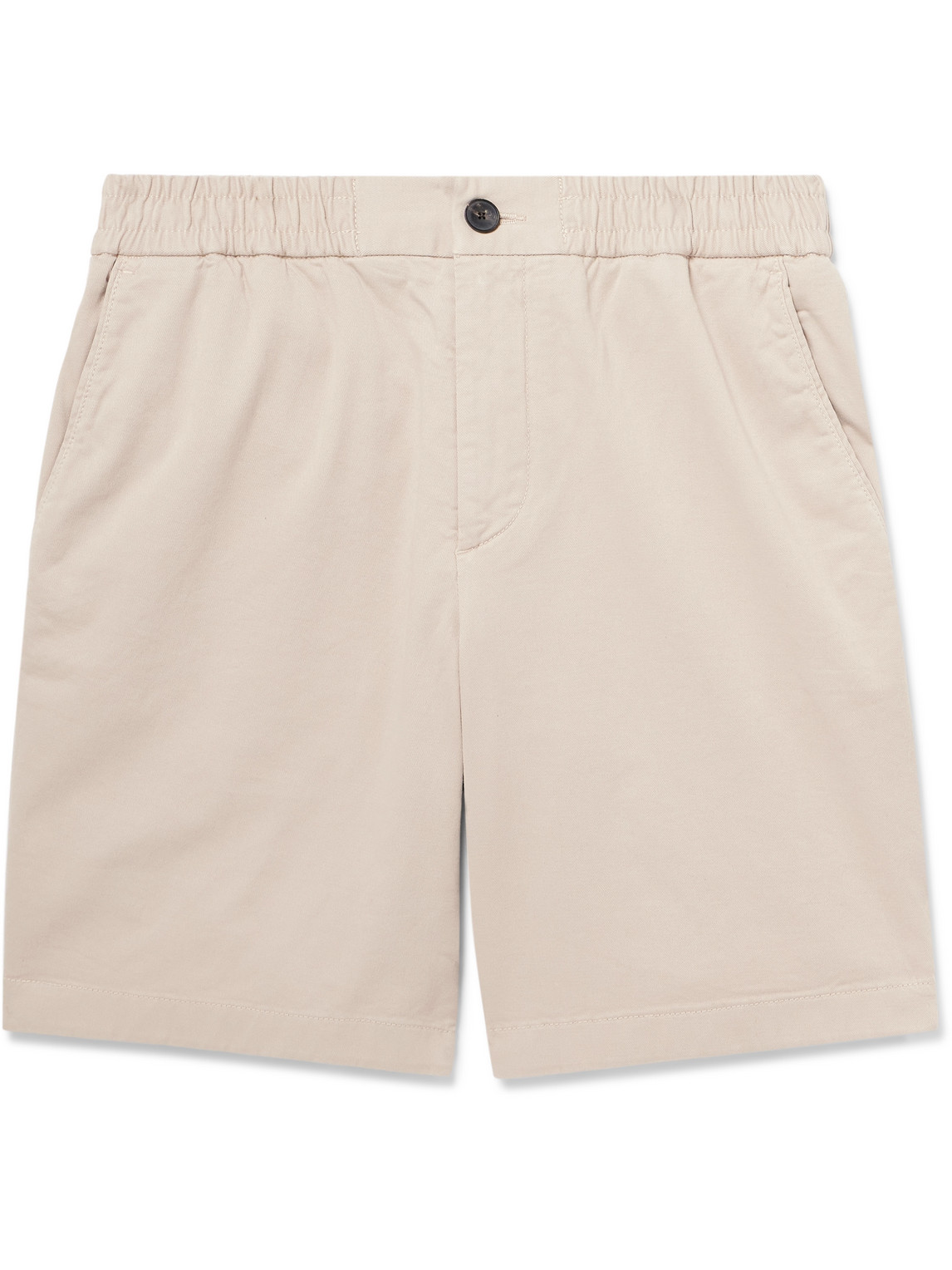 Straight-Leg Garment-Dyed Organic Cotton-Blend Twill Shorts
