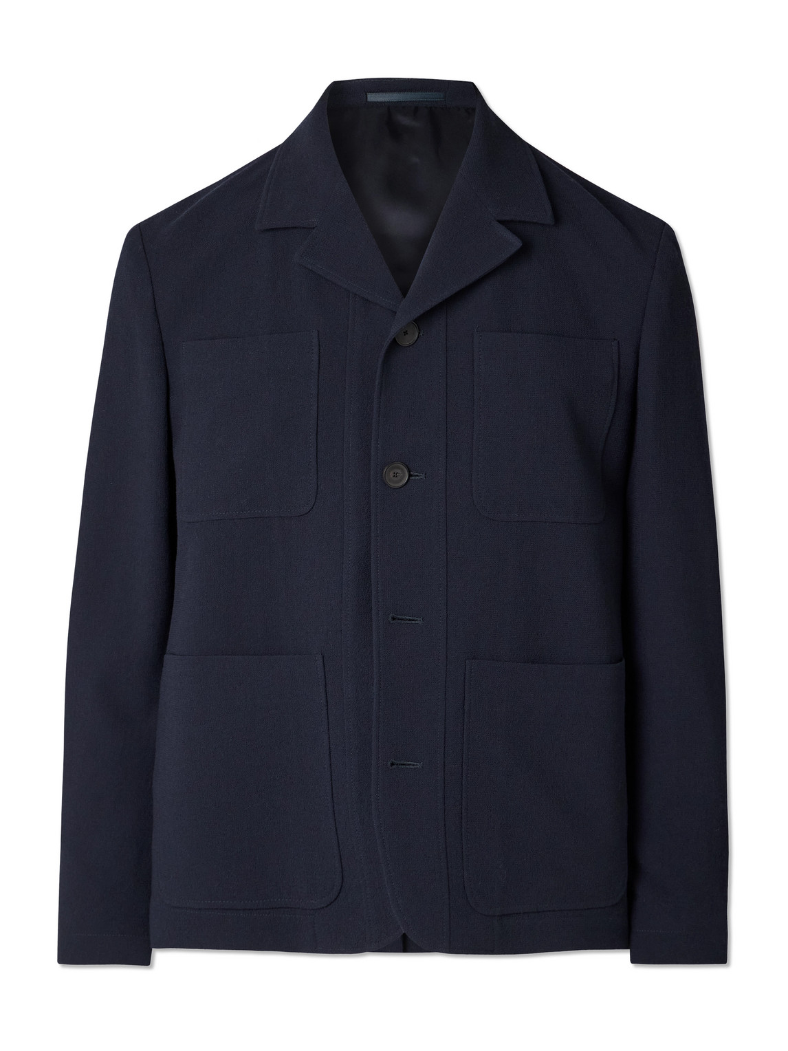 Wool-Crepe Chore Jacket