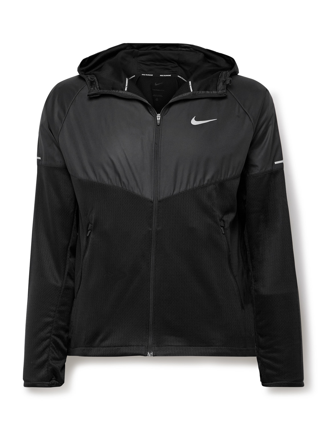 Miler Logo-Print Therma-FIT and Therma Sphere Hooded Jacket