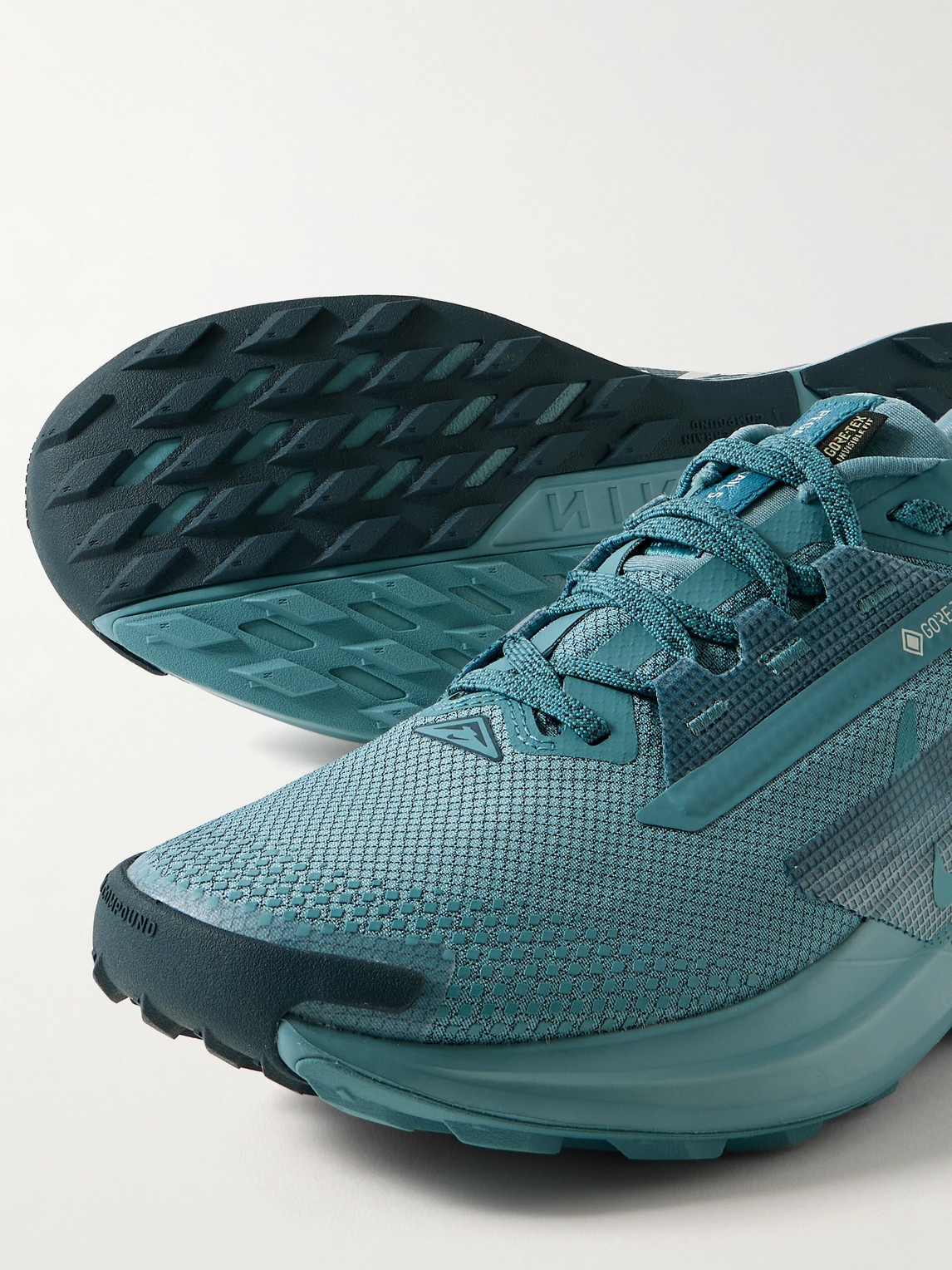 NIKE PEGASUS TRAIL 5 STRETCH-JERSEY AND RUBBER-TRIMMED GORE-TEX RUNNING SNEAKERS