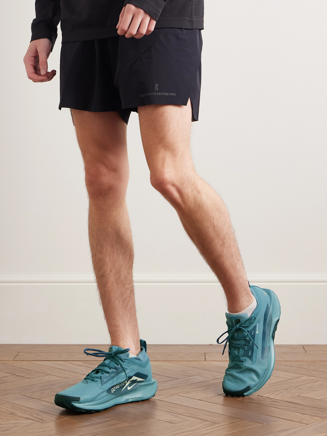 NIKE PEGASUS TRAIL 5 STRETCH-JERSEY AND RUBBER-TRIMMED GORE-TEX RUNNING SNEAKERS