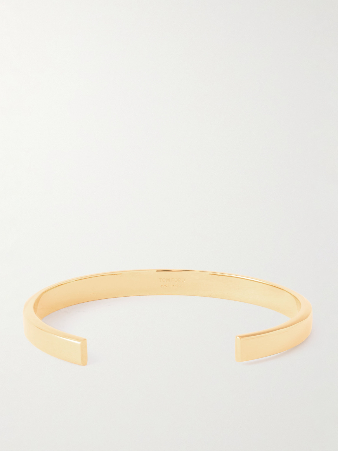 Tom Ford Logo-engraved Gold-tone Cuff In Gold