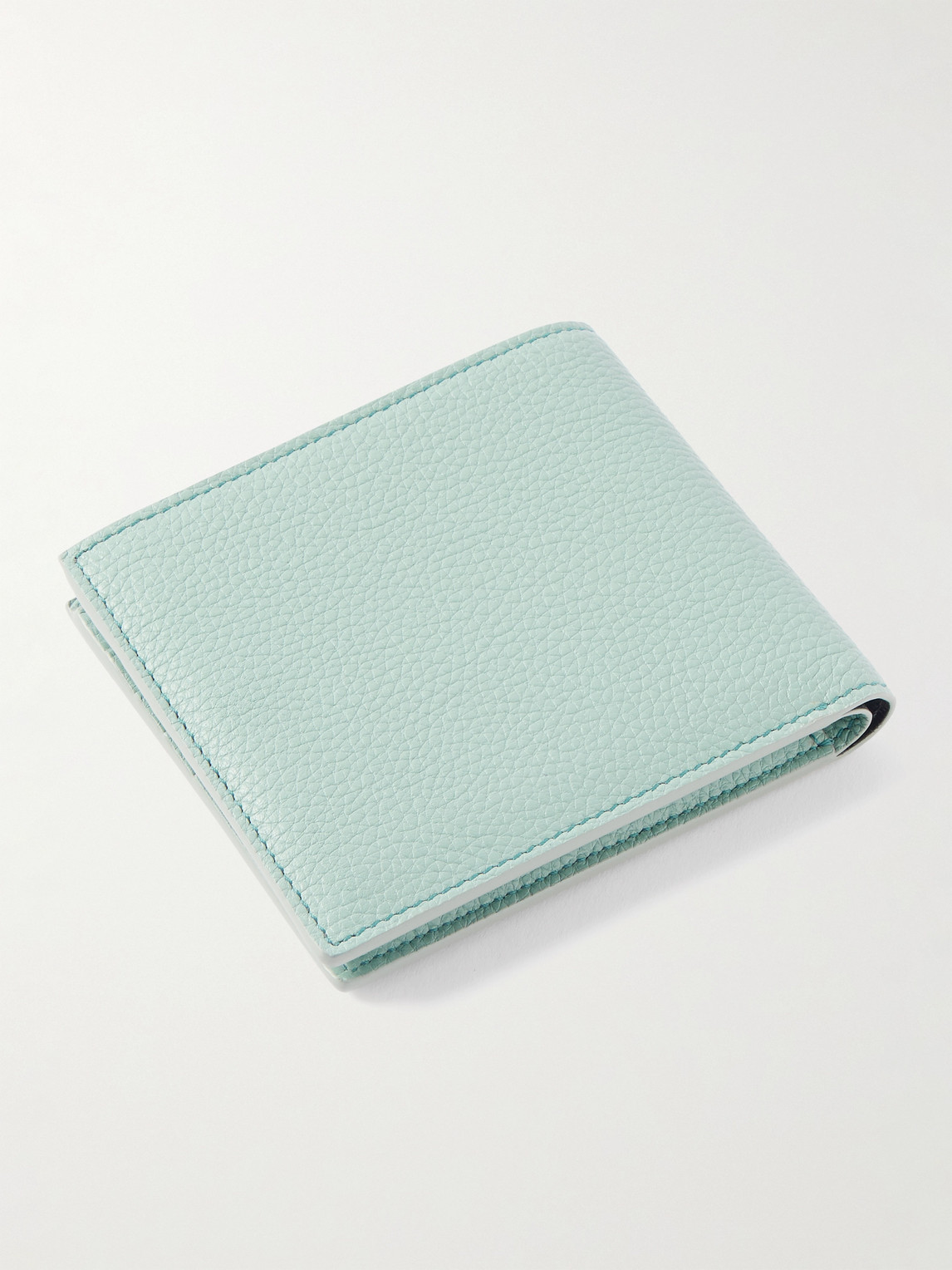 Tom Ford Full-grain Leather Billfold Wallet In Blue