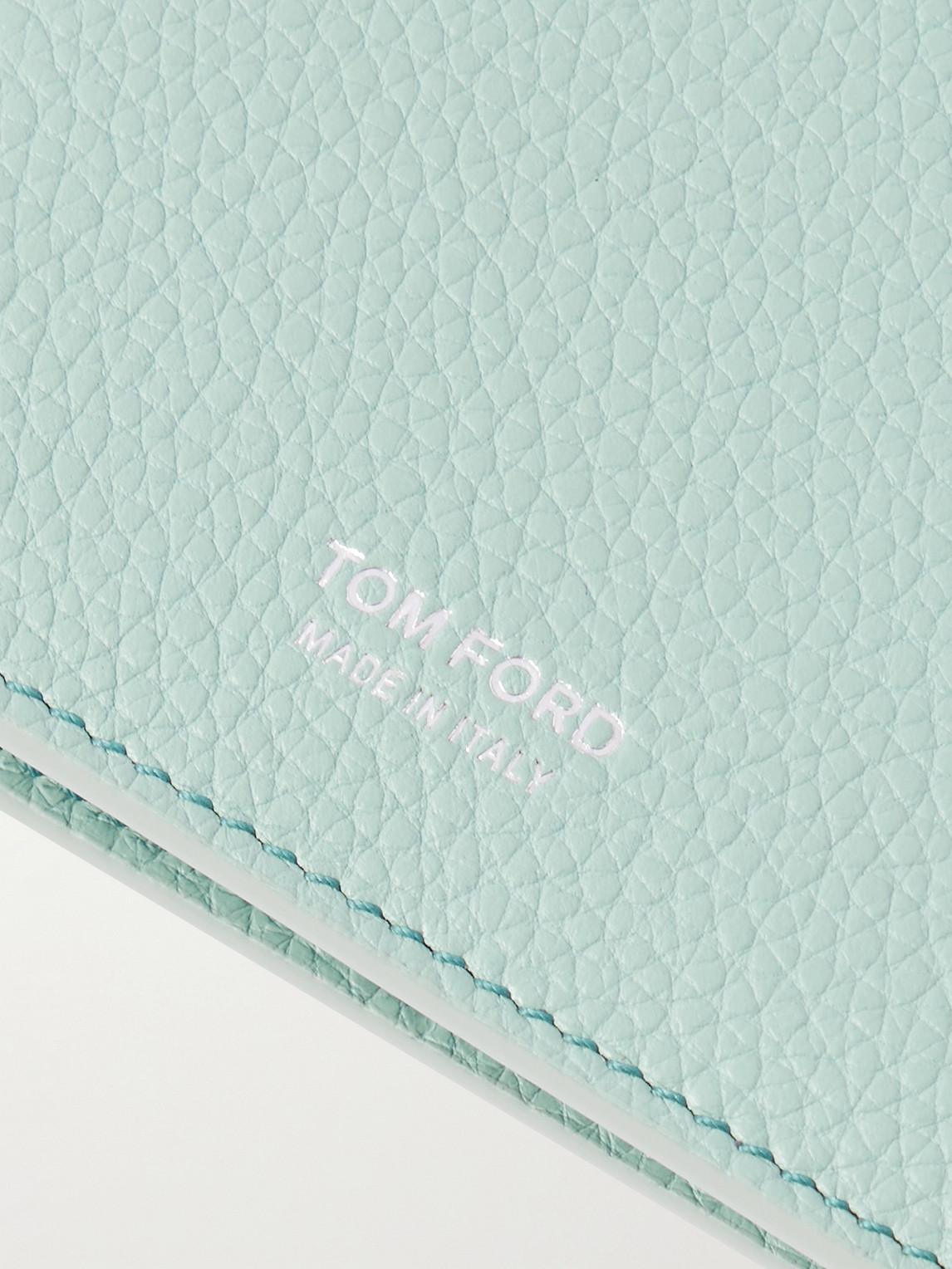 Tom Ford Full-grain Leather Billfold Wallet In Blue