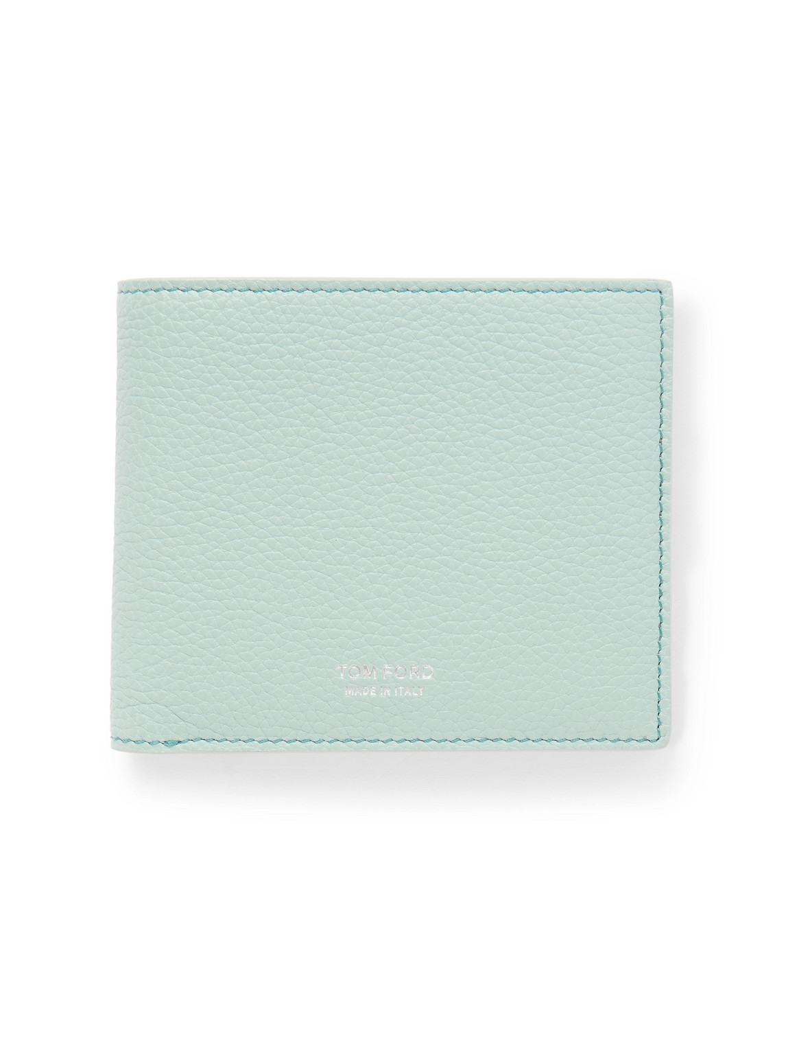 Tom Ford Full-grain Leather Billfold Wallet In Blue