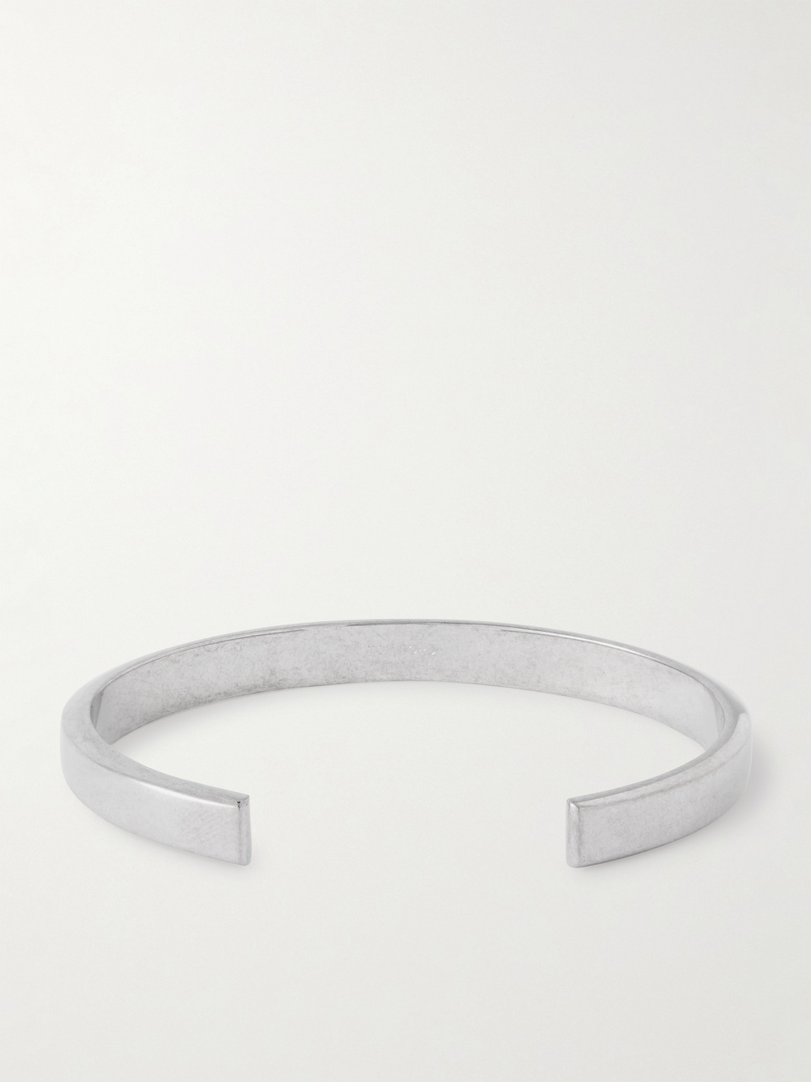 Tom Ford Logo-engraved Burnished Silver-tone Cuff In Silver