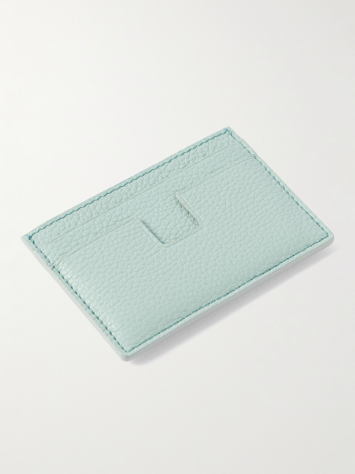 Tom Ford Slim Leather Cardholder Wallet With Compact Design In Blue