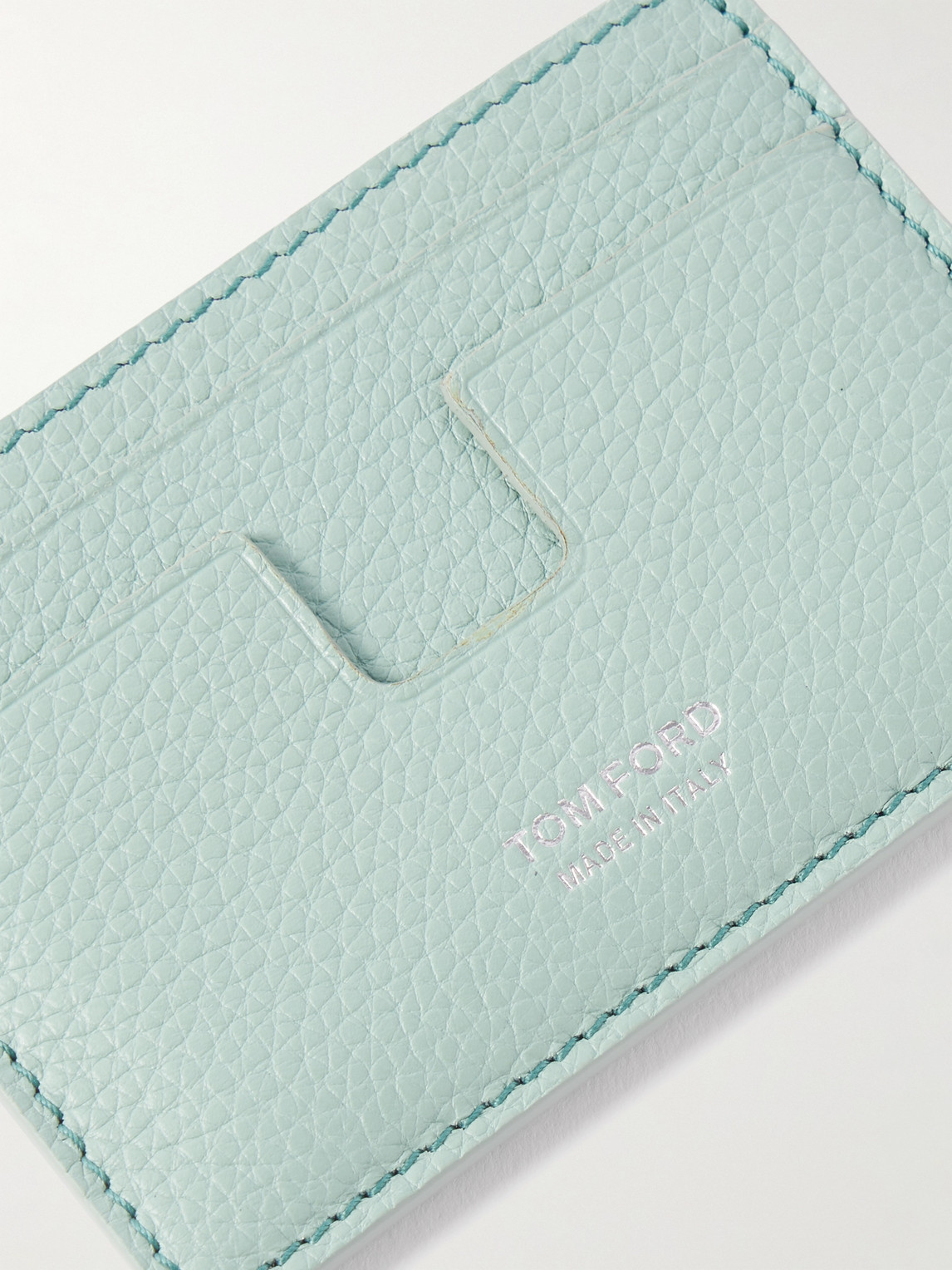Tom Ford Slim Leather Cardholder Wallet With Compact Design In Blue
