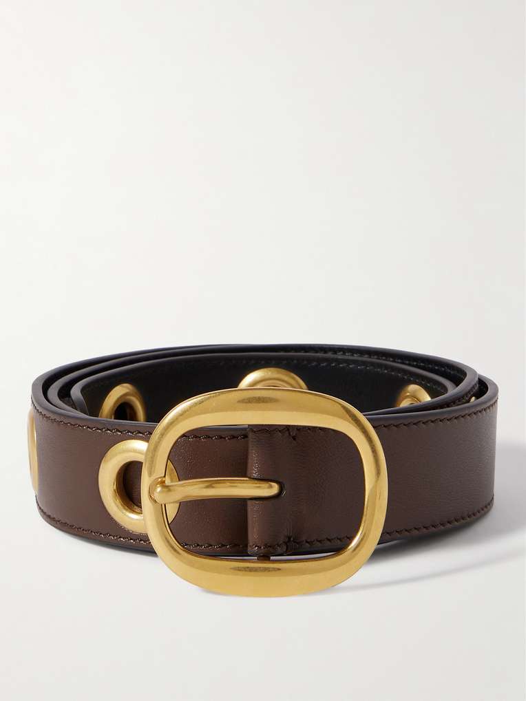 Tom Ford — 3cm Eyelet-Embellished Leather Belt