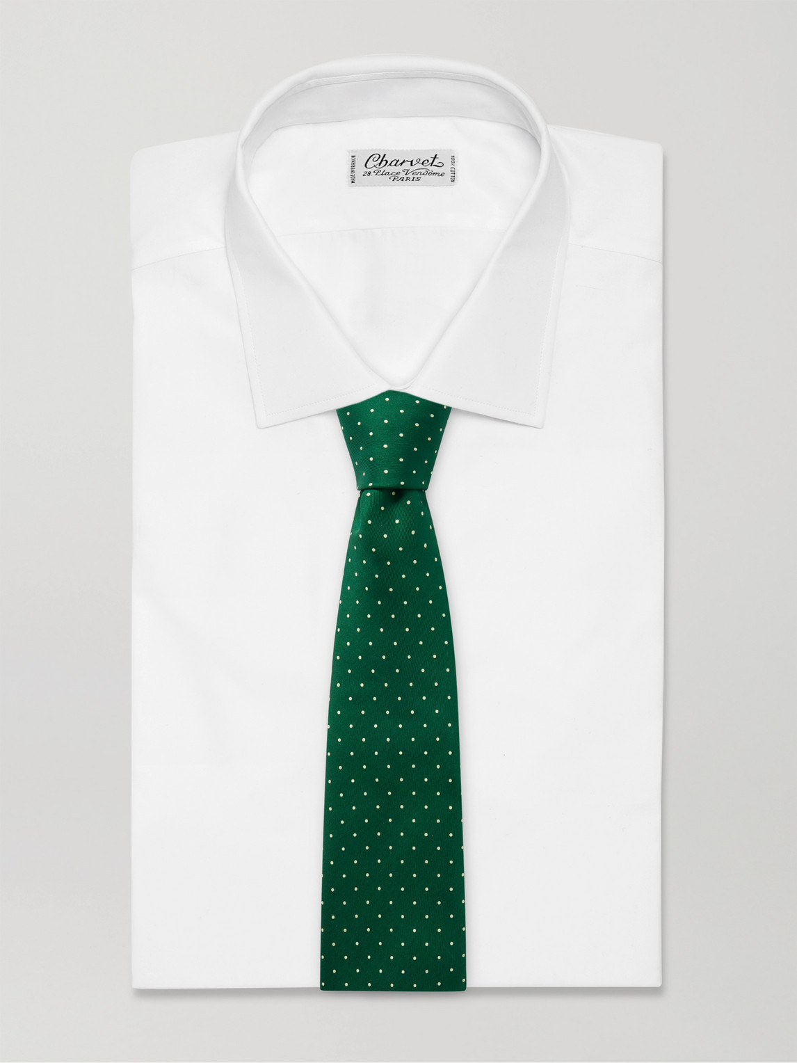 DUNHILL 9.5CM POLKA-DOT SILK-TWILL TIE