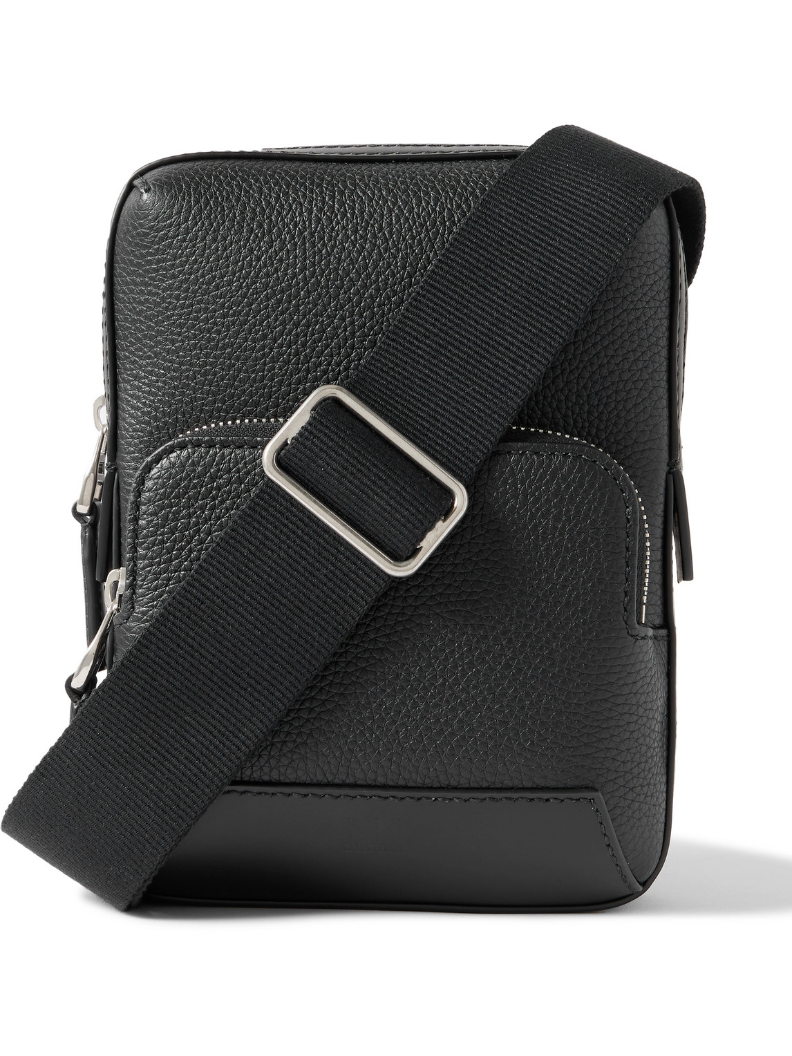 Dunhill 1893 Harness North South Full-grain Leather Messenger Bag In Black