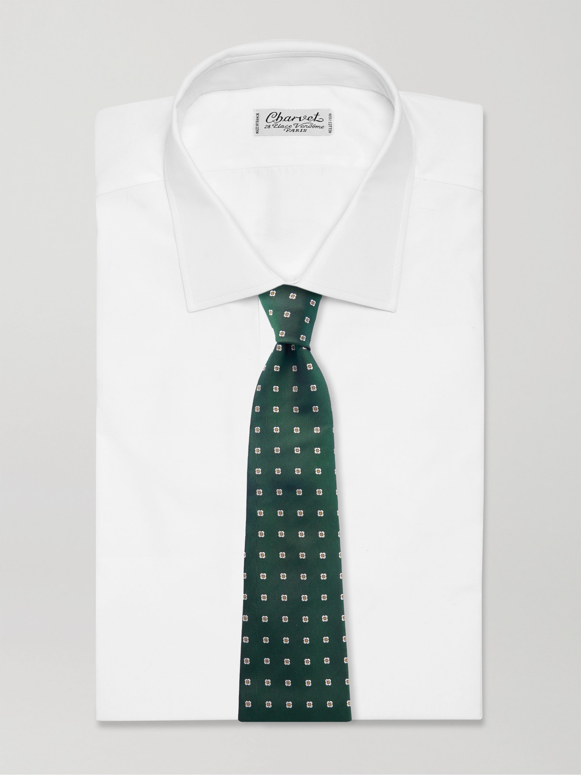 DUNHILL 9.5CM FLORAL SILK-JACQUARD TIE