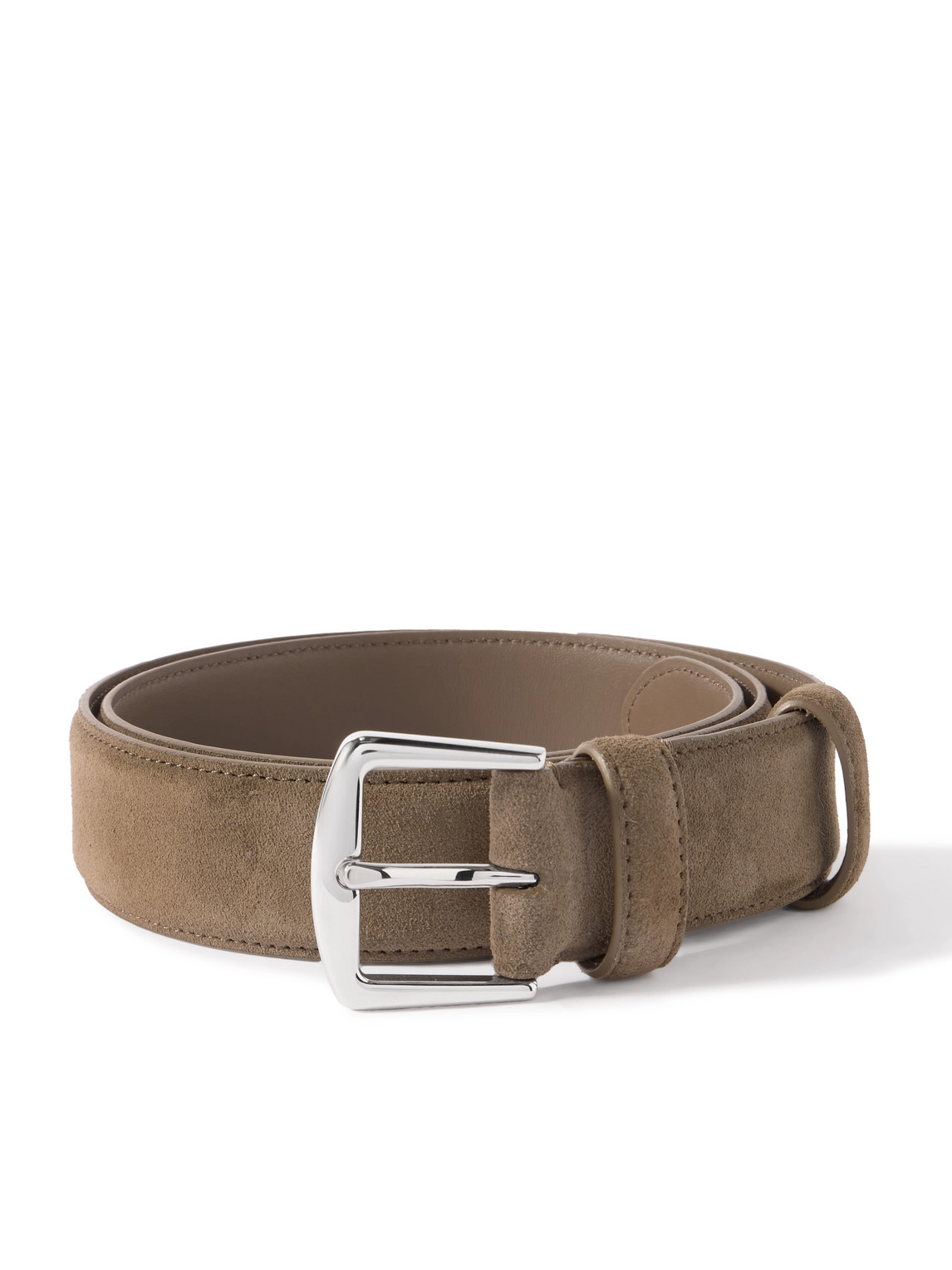 Loro Piana 3.5cm Suede Belt In Brown
