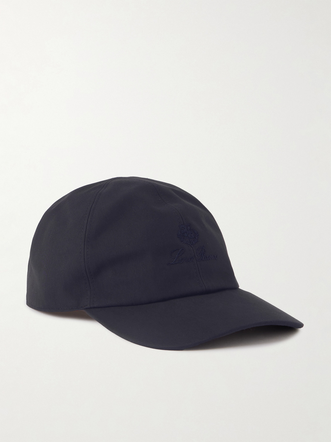 Loro Piana Logo-embroidered Rain System® Cotton-blend Twill Baseball Cap In Blue