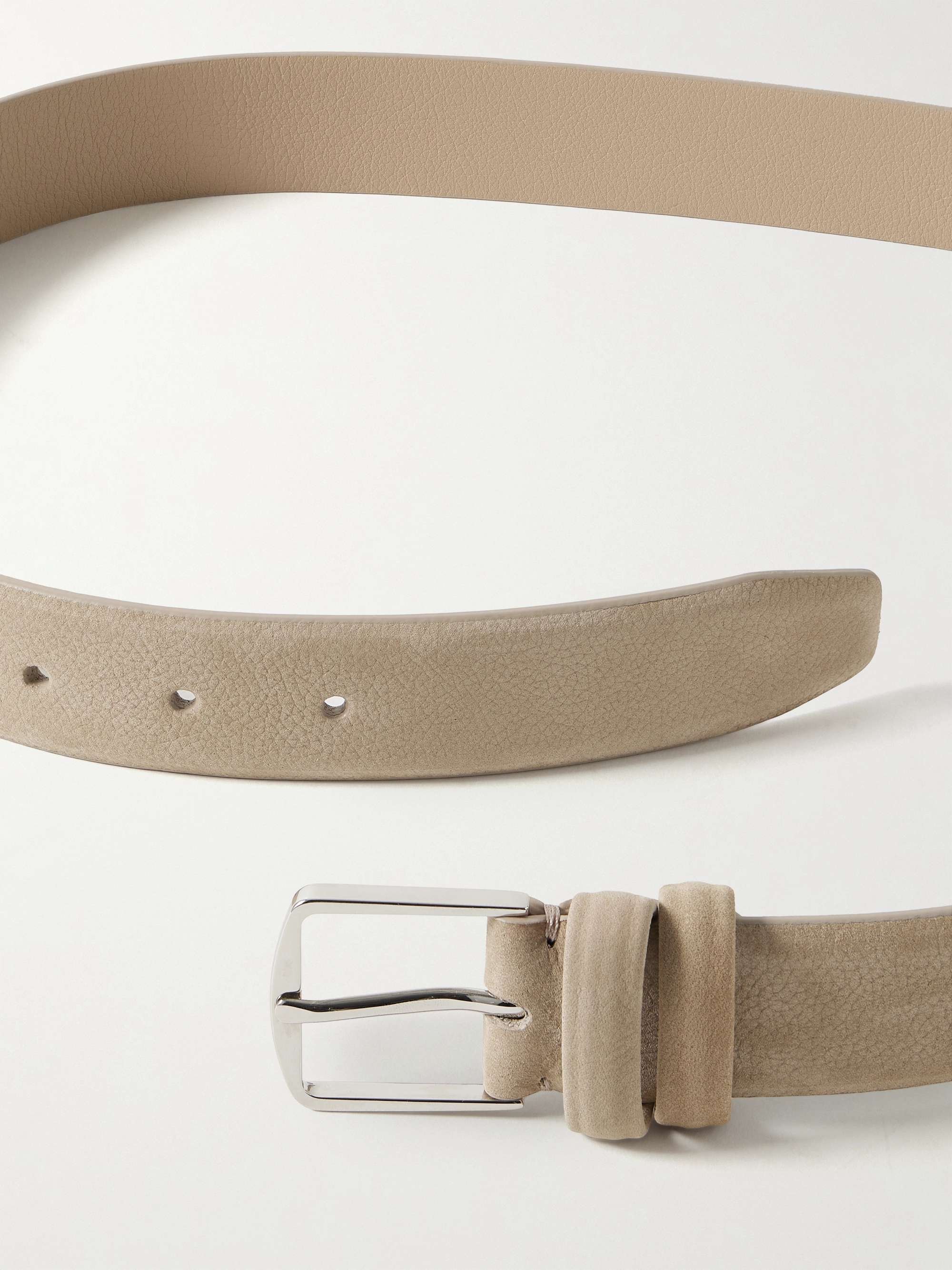 LORO PIANA 3cm Nubuck Belt