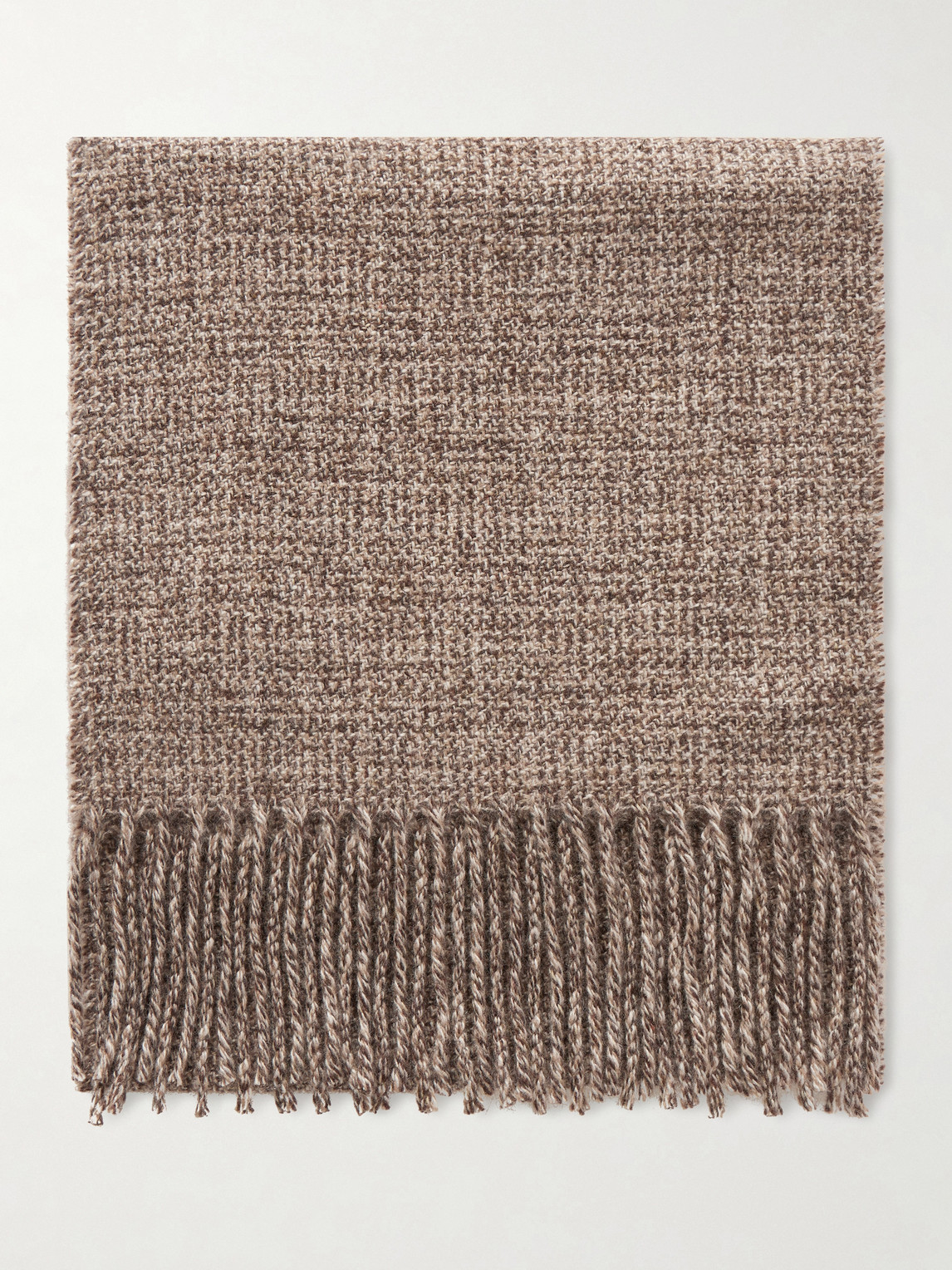 Loro Piana Fringed Cashmere-Tweed Scarf - Men