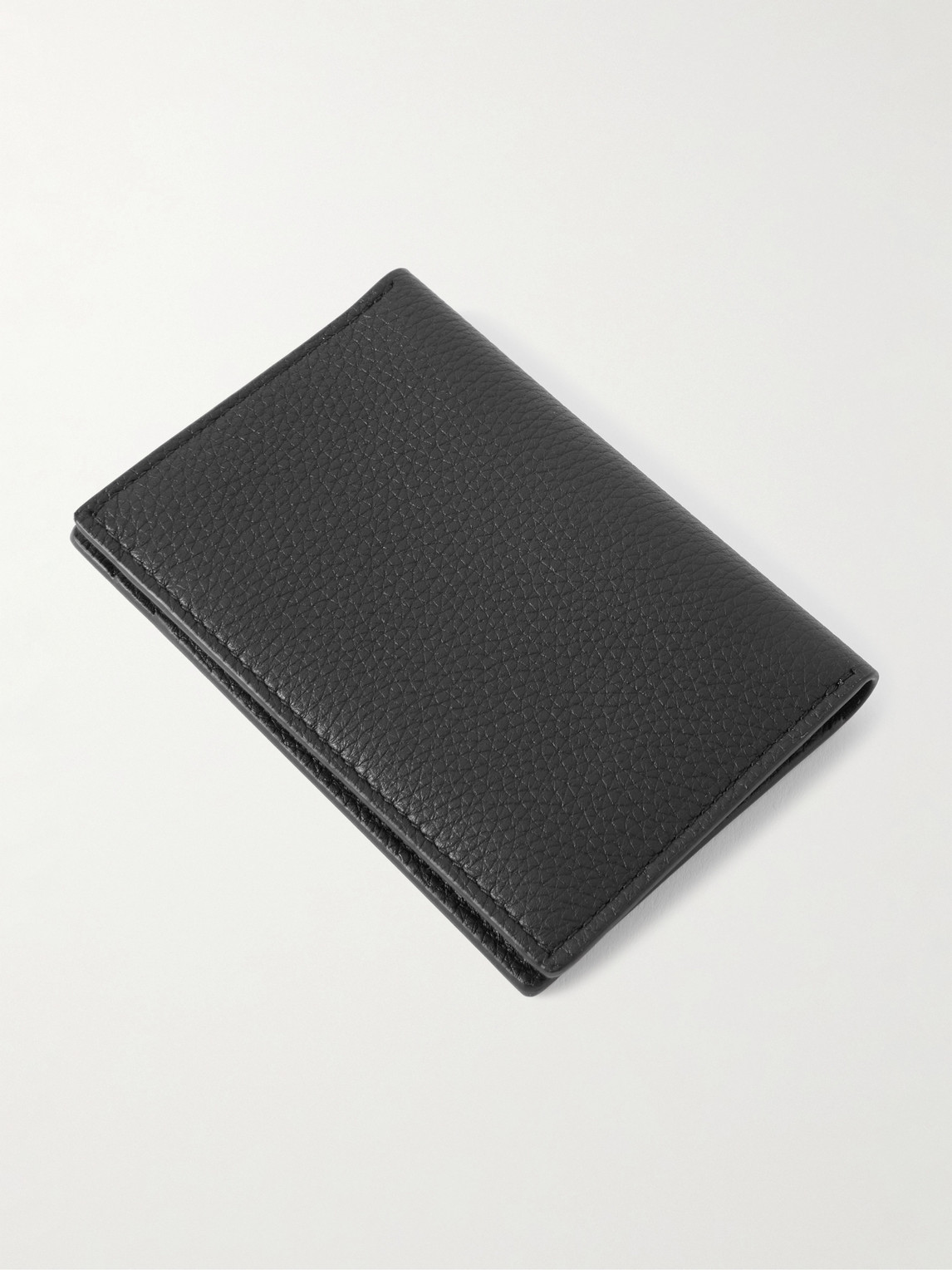 Loro Piana Logo-debossed Full-grain Leather Bifold Cardholder