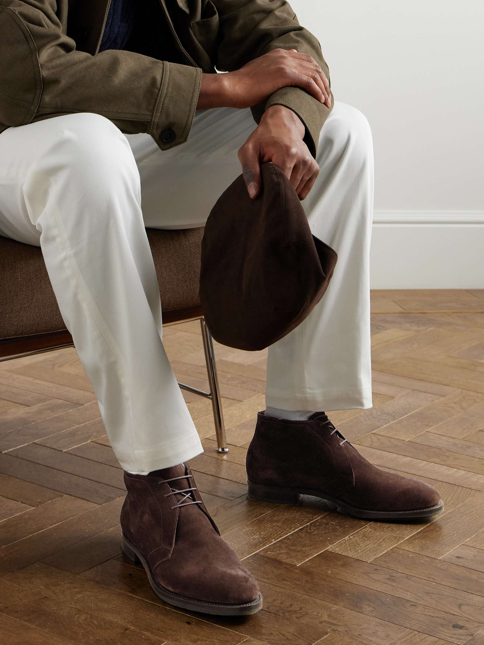 EDWARD GREEN Shanklin Suede Desert Boots