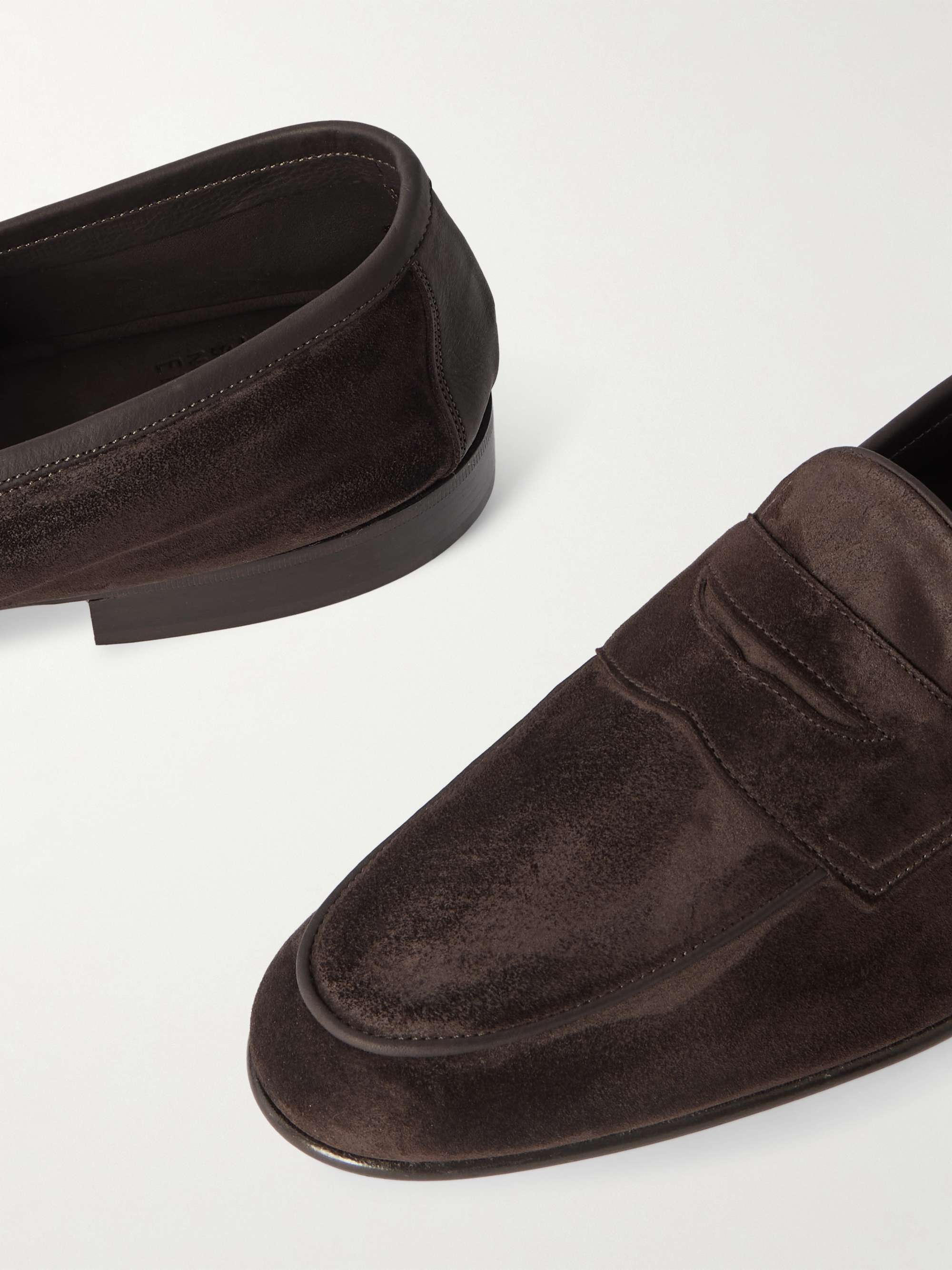 EDWARD GREEN Polperro Suede Penny Loafers