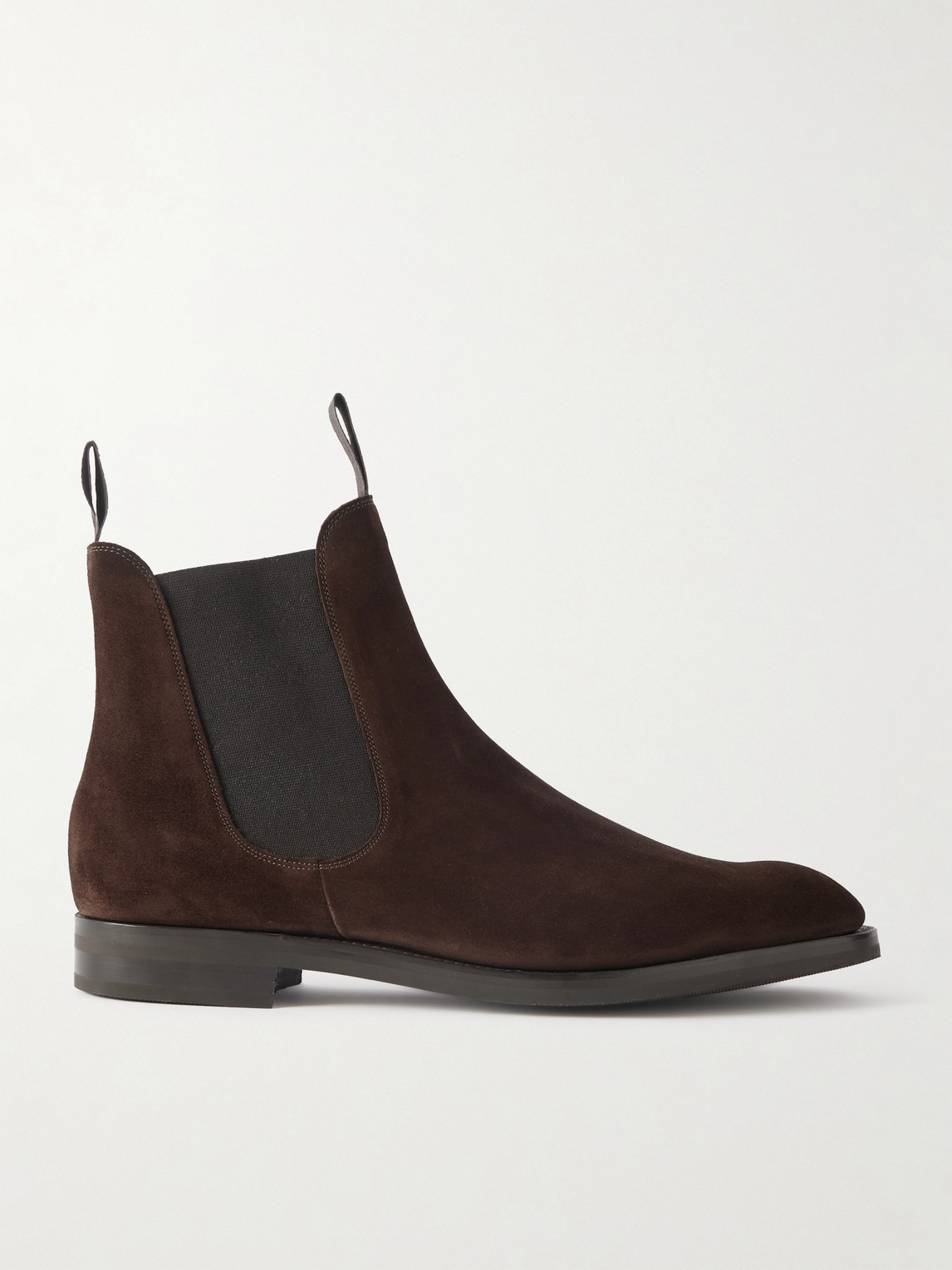 Edward Green Newmarket Suede Chelsea Boots In Brown