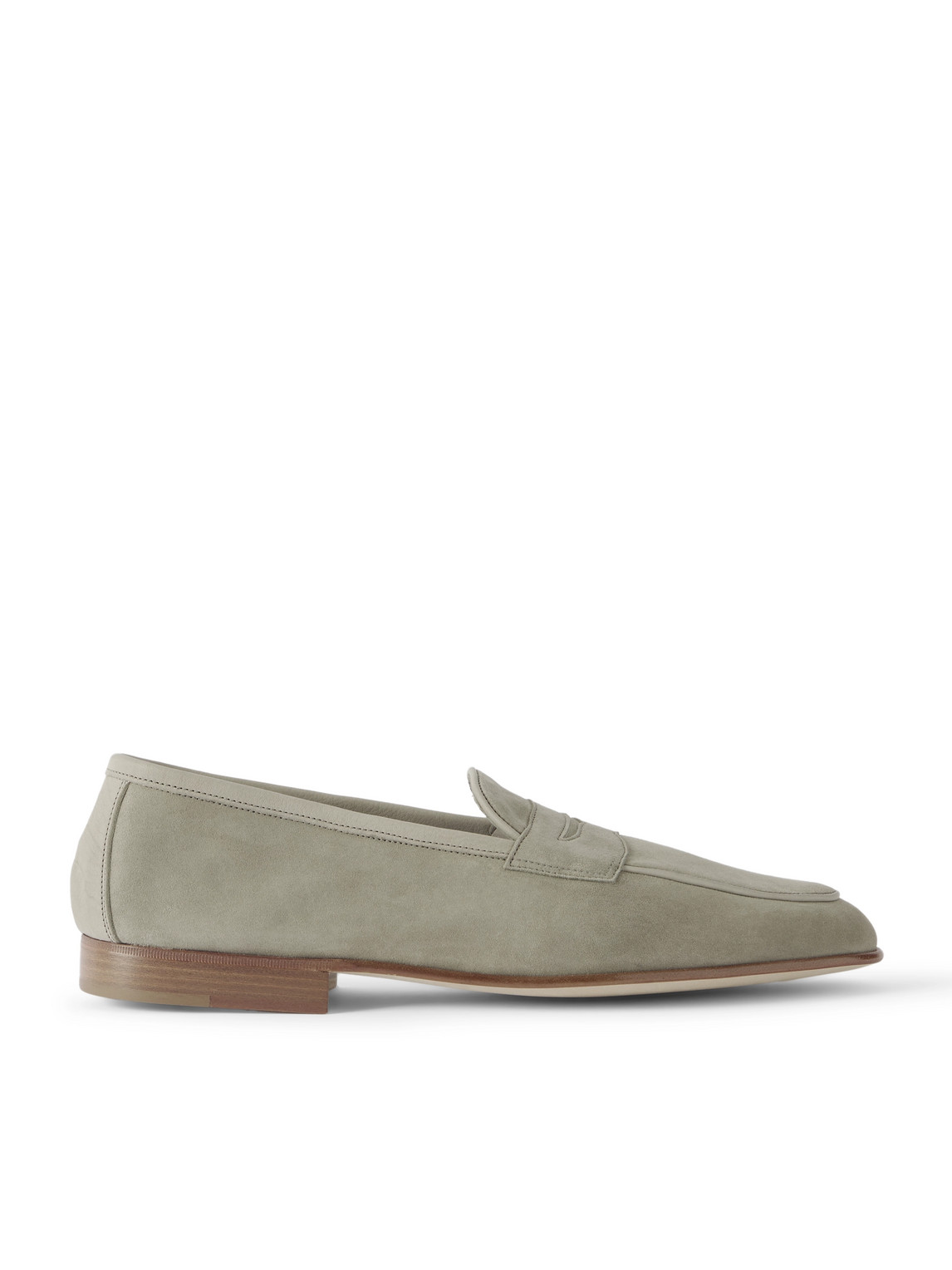 Edward Green Polperro Suede Penny Loafers
