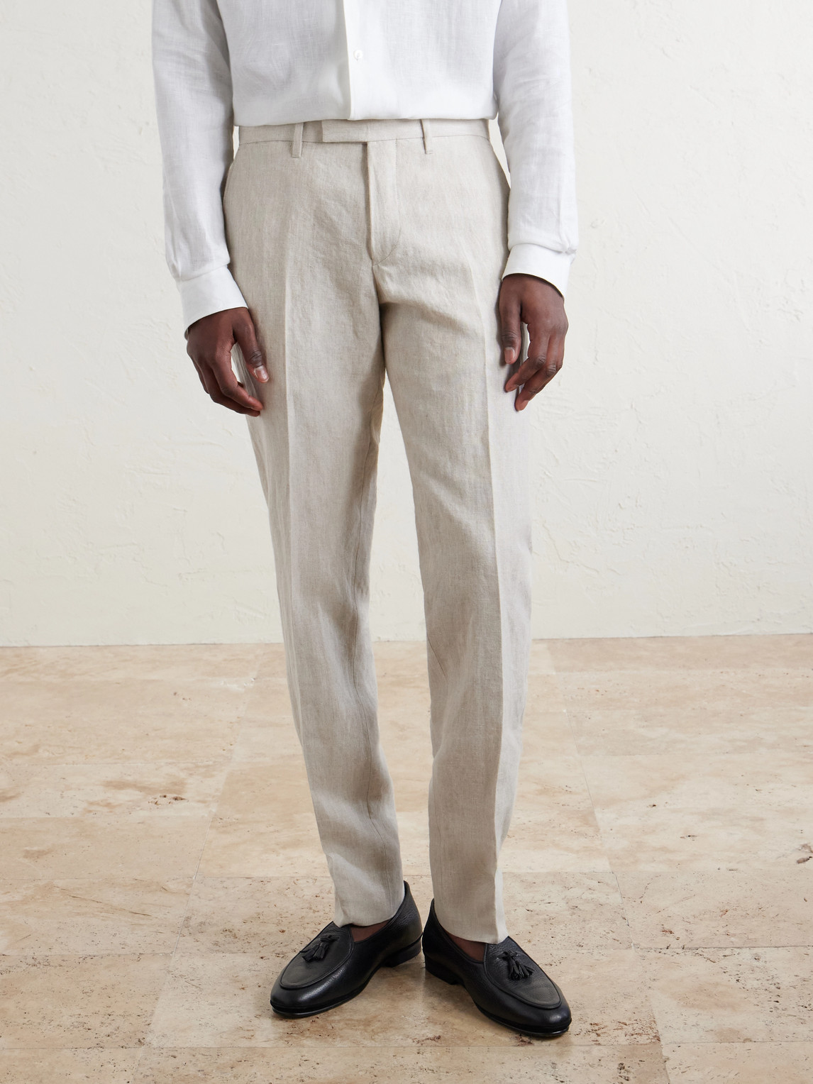  Mr P. - Phillip Slim-fit Linen Suit Trousers - Men - Neutrals - 28 