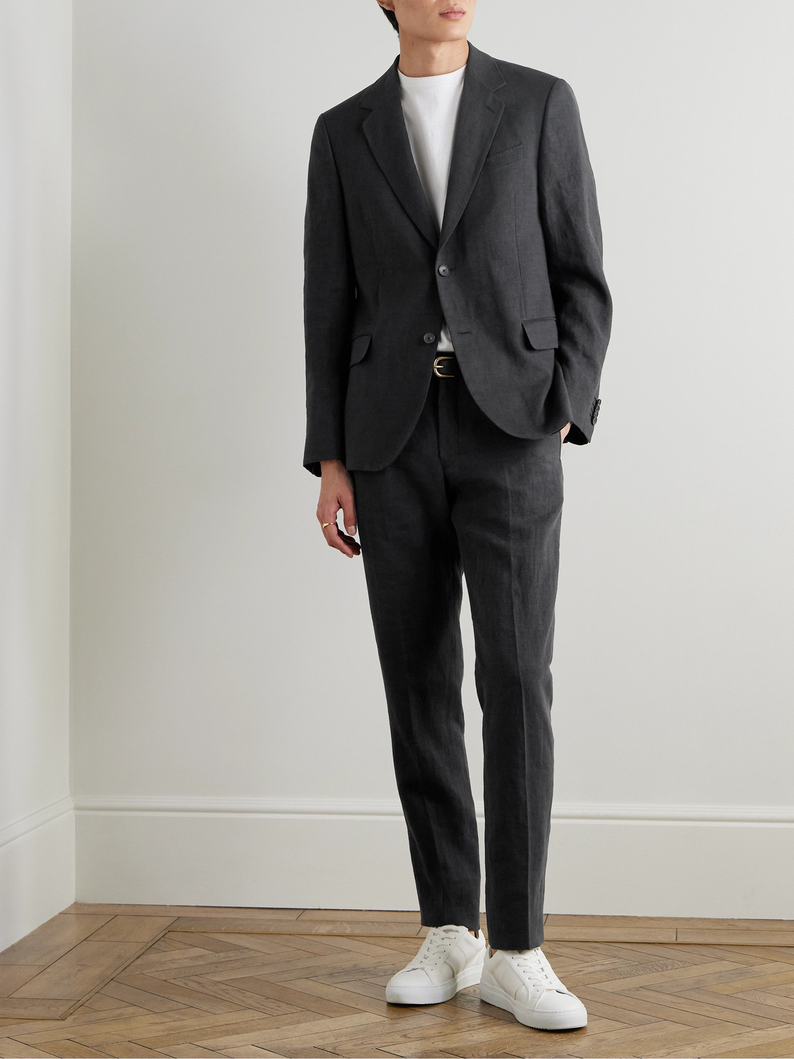 Regular-Fit Linen Suit Jacket — 2