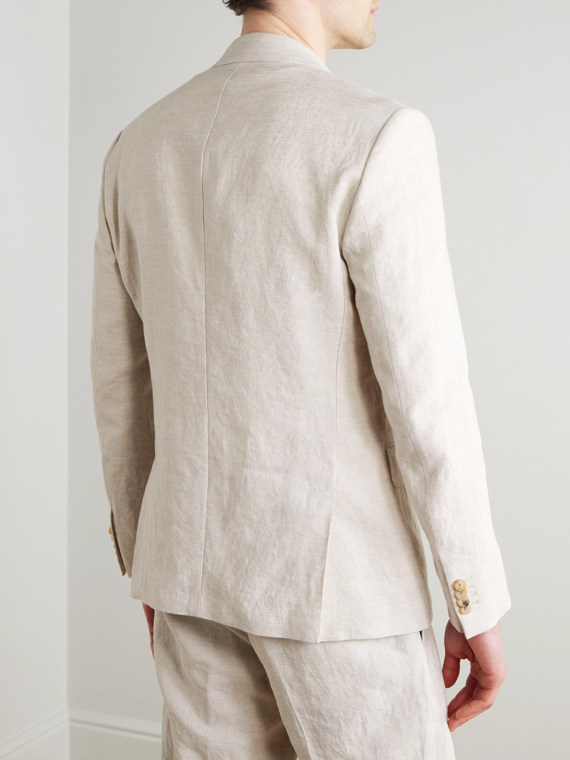  Mr P. - Regular-fit Linen Suit Jacket - Men - Neutrals - 36 
