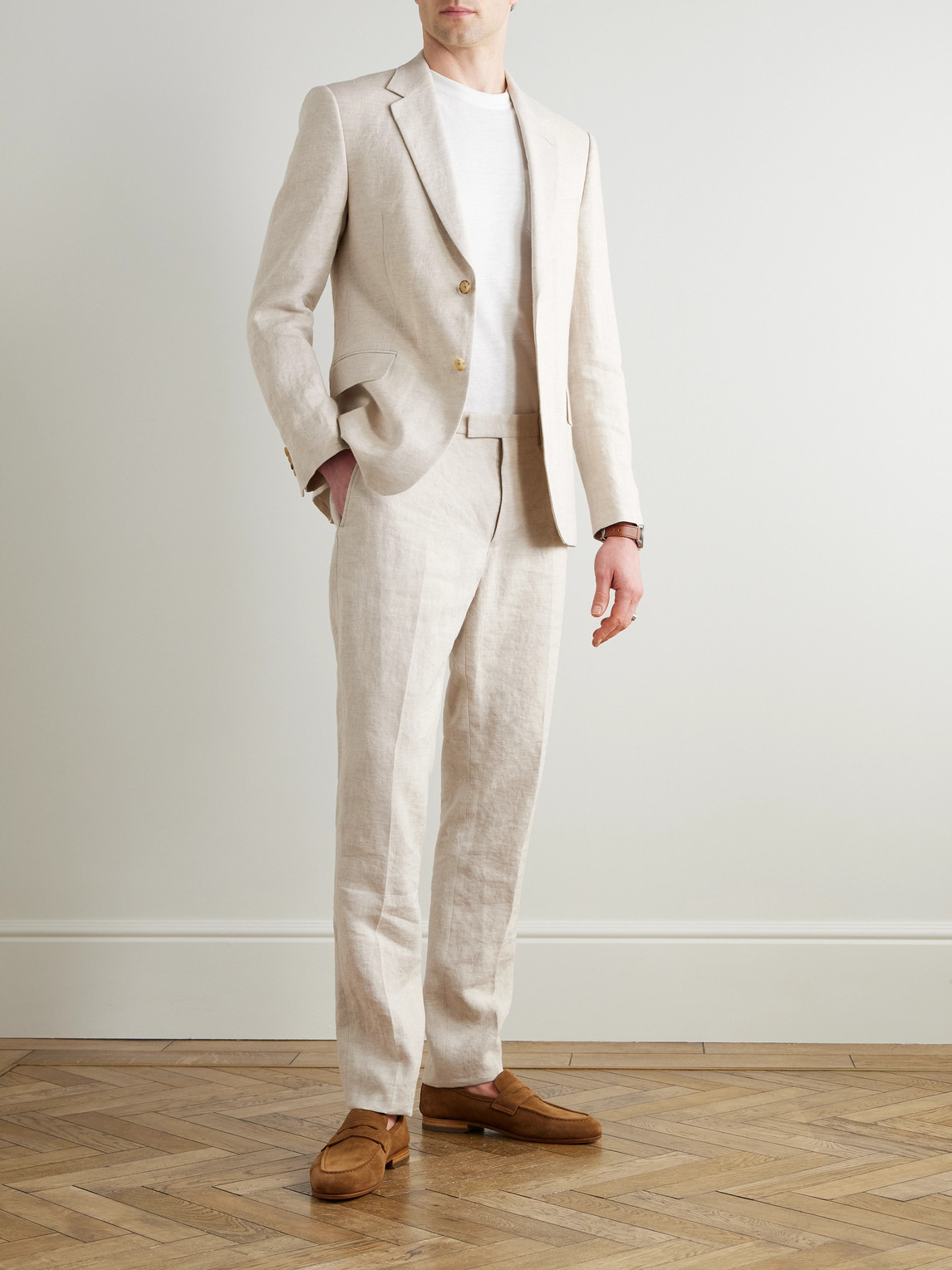 Regular-Fit Linen Suit Jacket — 2