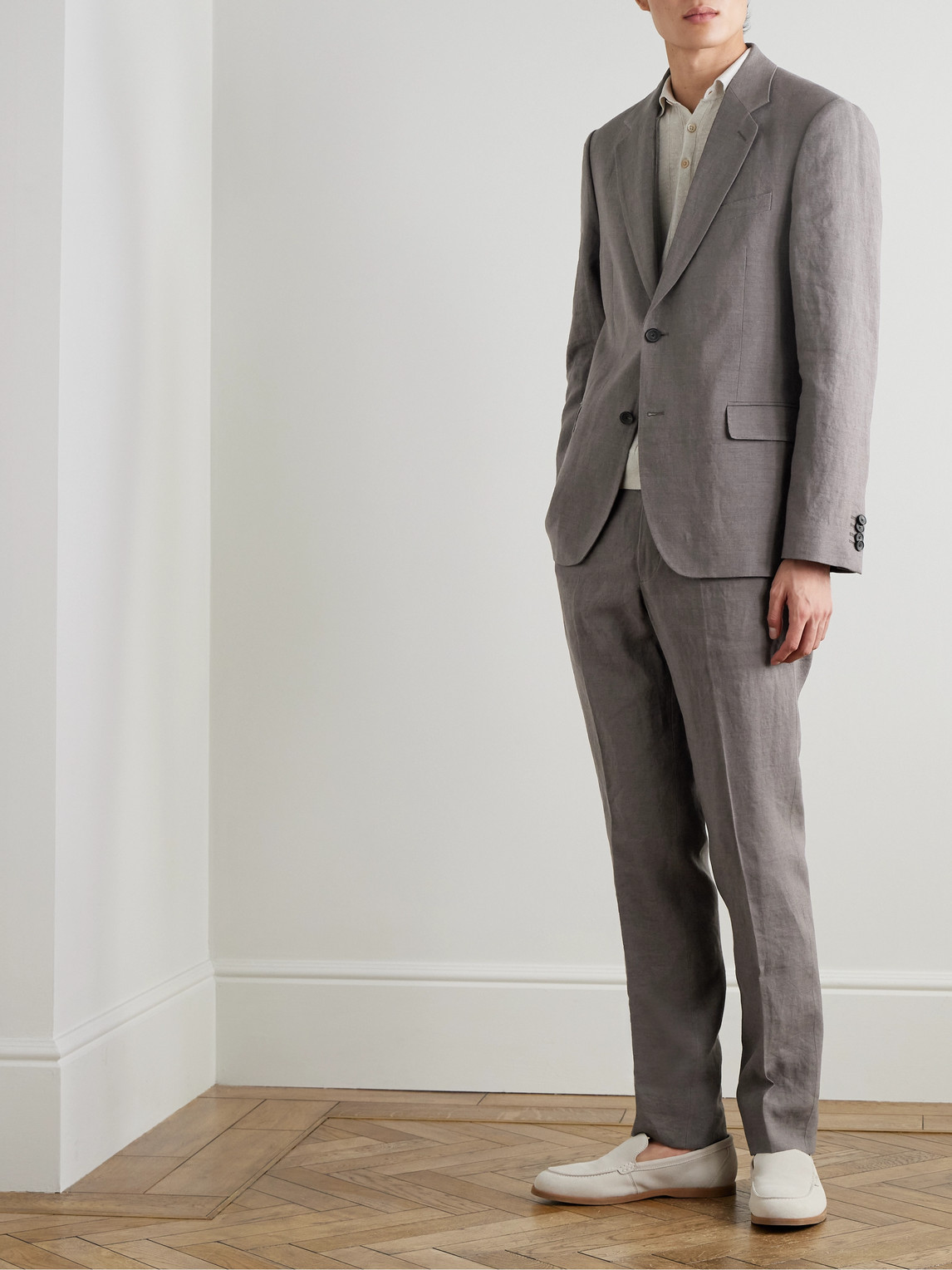 Regular-Fit Linen Suit Jacket — 2