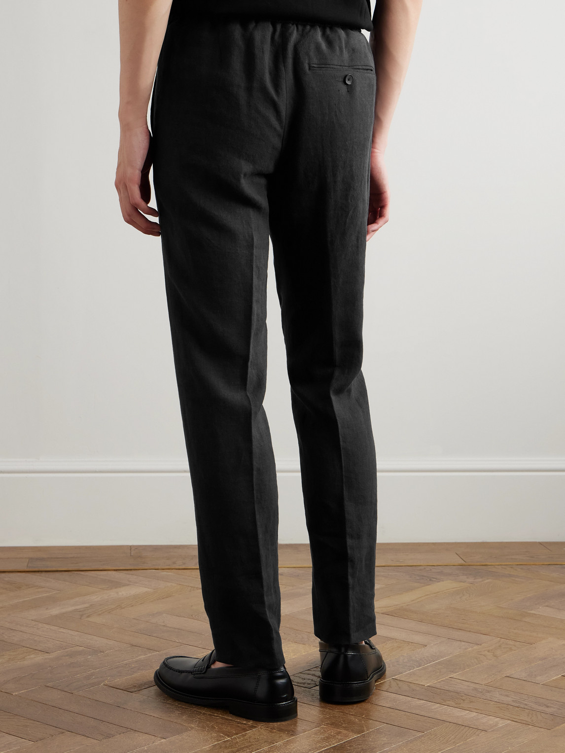 Mr P. - James Straight-Leg Linen Drawstring Trousers