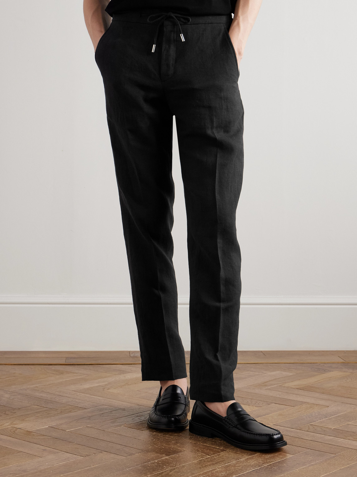 Mr P. - James Straight-Leg Linen Drawstring Trousers