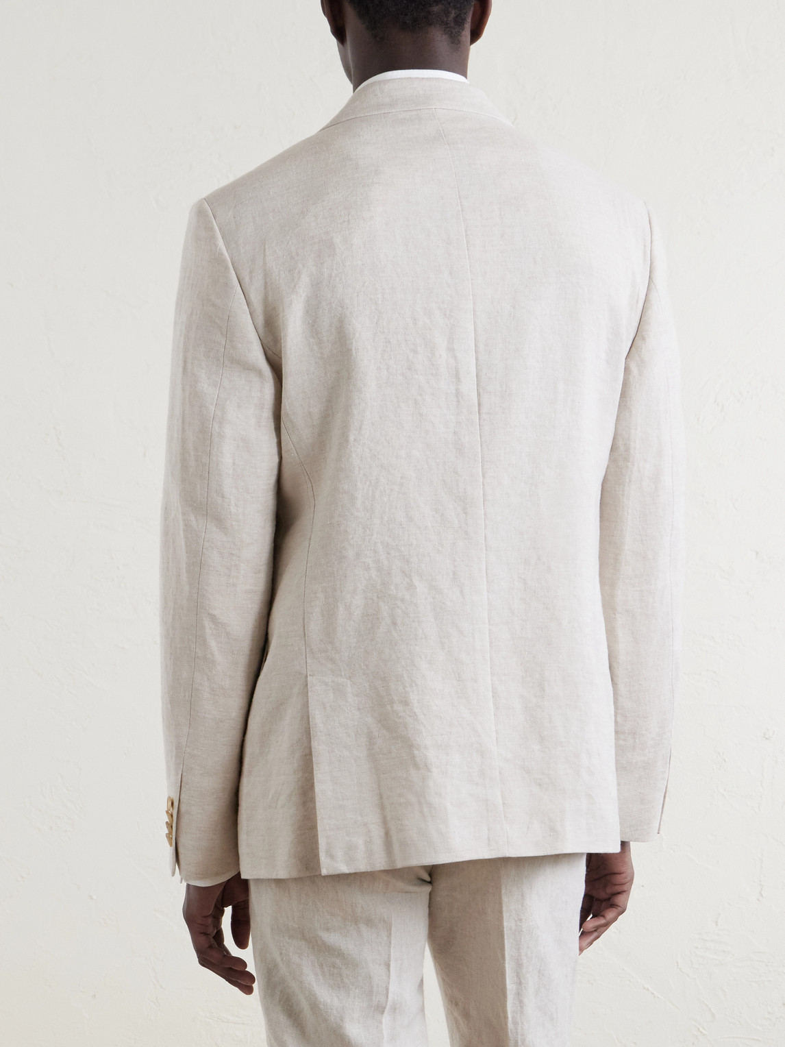  Mr P. - Slim-fit Linen Suit Jacket - Men - Neutrals - 36 
