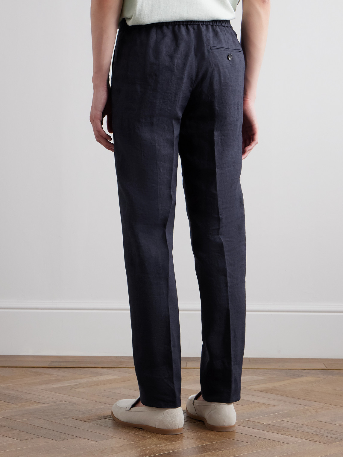 Mr P. - James Straight-Leg Linen Drawstring Trousers
