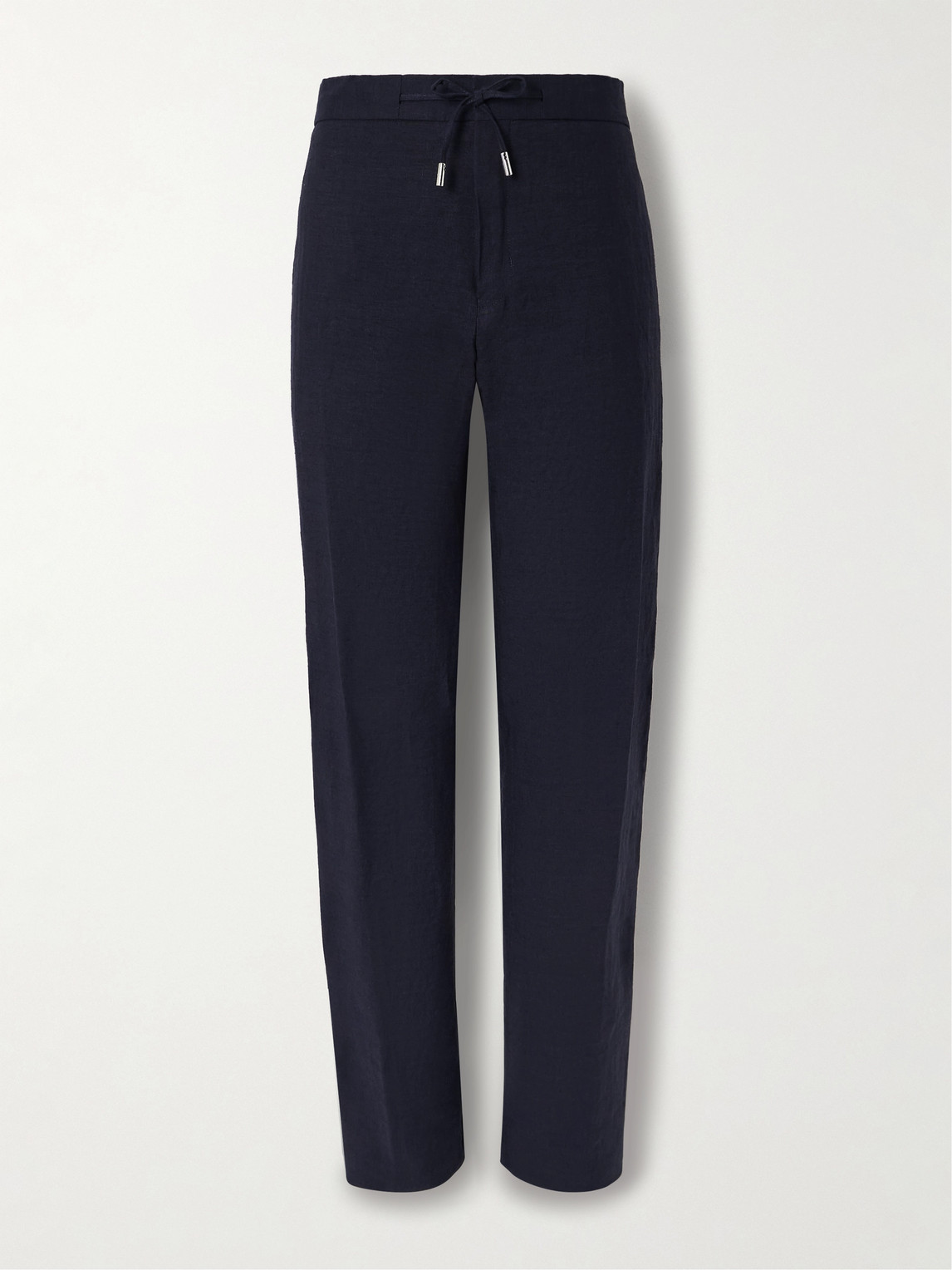 MR P. James Straight-Leg Linen Drawstring Trousers - Men