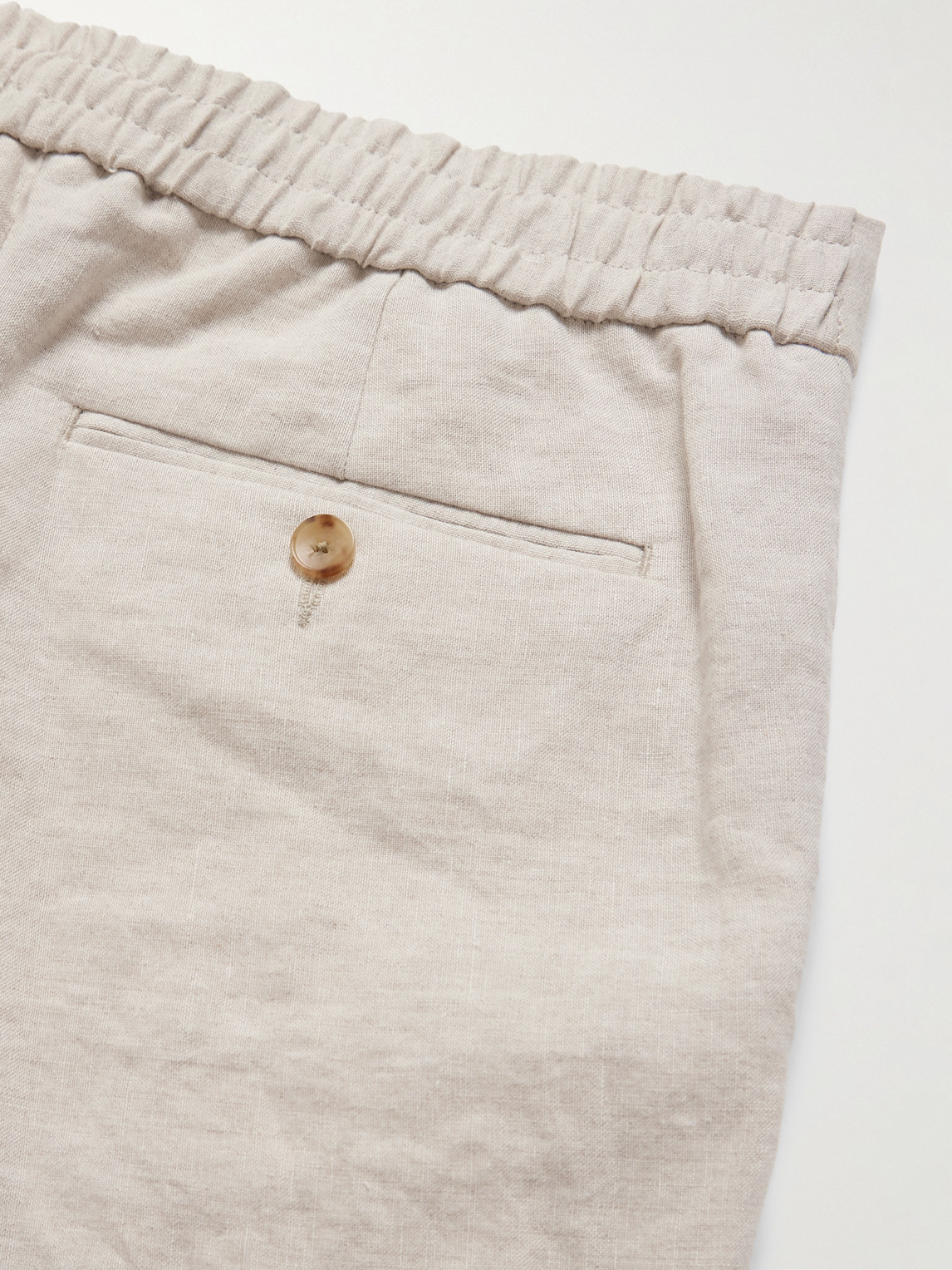 Mr P. - James Straight-Leg Linen Drawstring Trousers