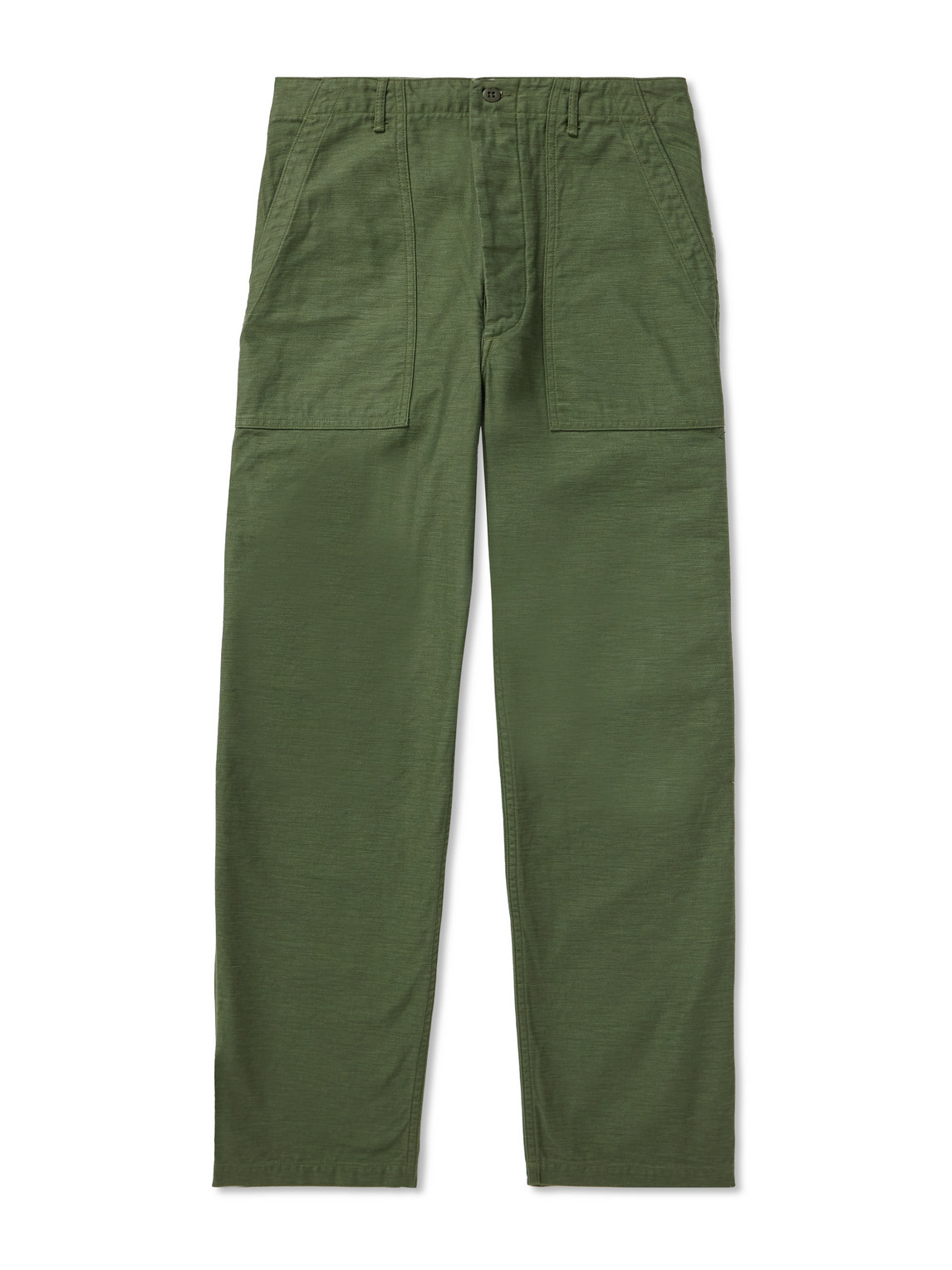 Orslow Straight-leg Cotton Trousers In Green