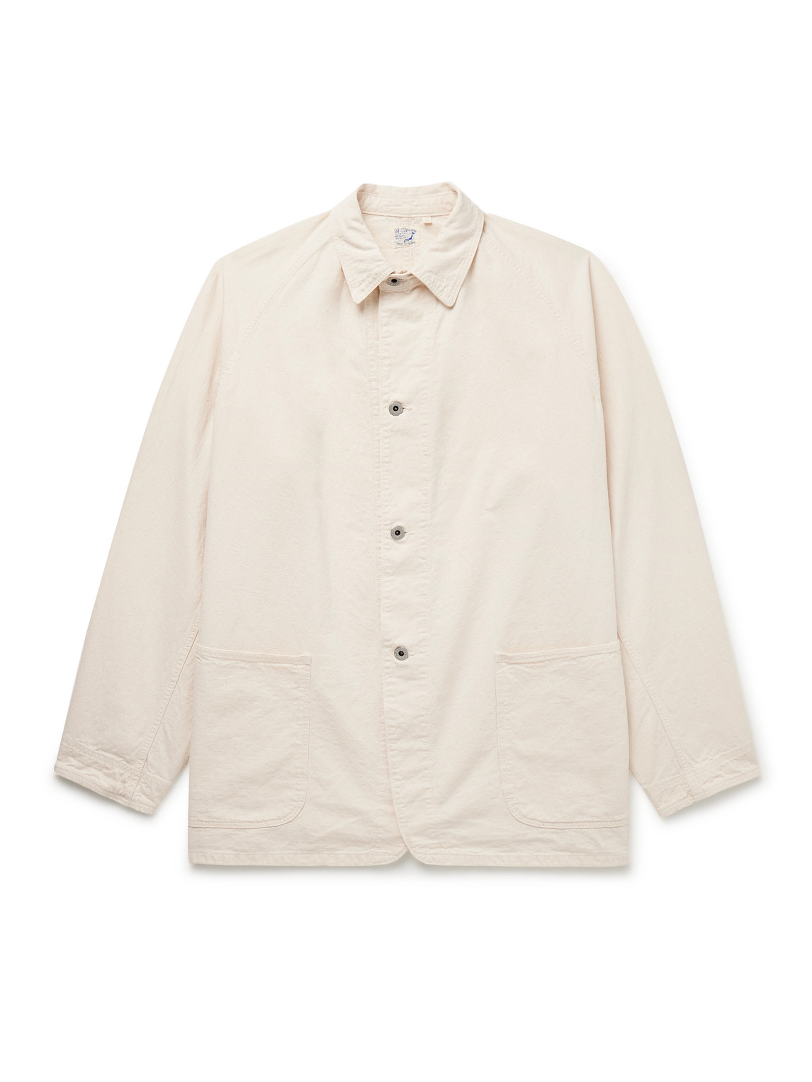 Orslow Denim Overshirt In Neutrals